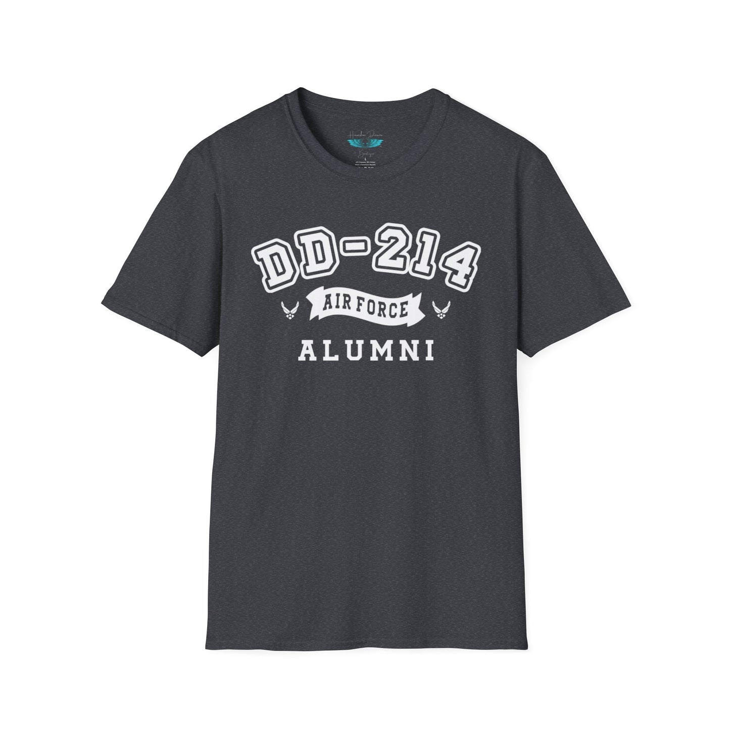 Airforce Alumni Women's Softstyle T-Shirt - Retired Graphic Tee White Text