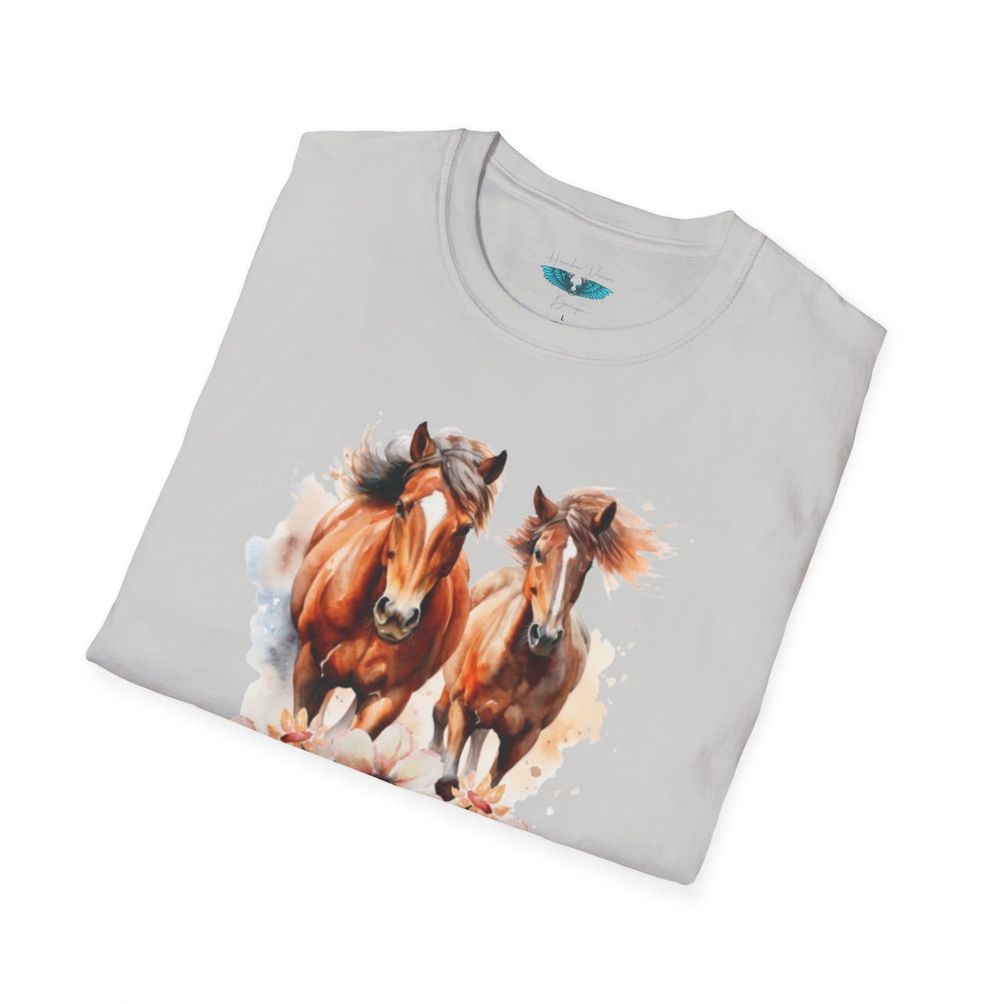My Happy Place - Horses and Wildflowers Graphic Tee