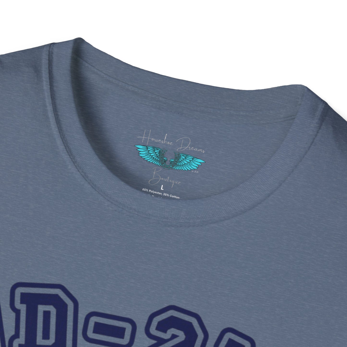 Air Force Alumni Women's Soft Style T-Shirt Letters in Navy