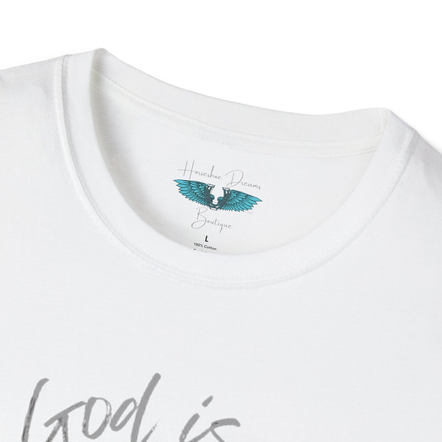 God Is In My Story Women's Unisex Softstyle Faith based Graphic T-Shirt