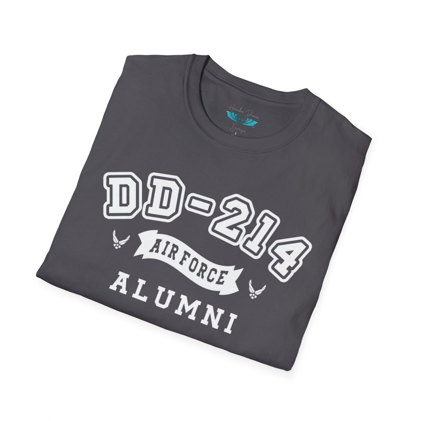 Airforce Alumni Women's Softstyle T-Shirt - Retired Graphic Tee White Text