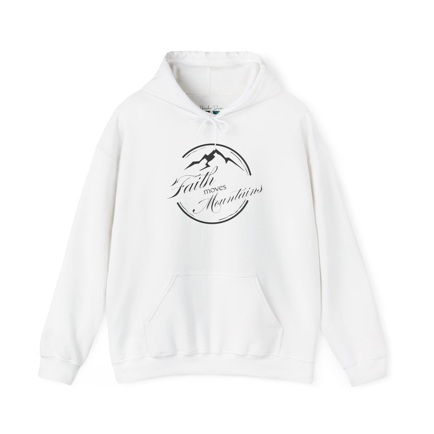 Faith Moves Moutains in Black Unisex Heavy Blend™ Hooded Sweatshirt