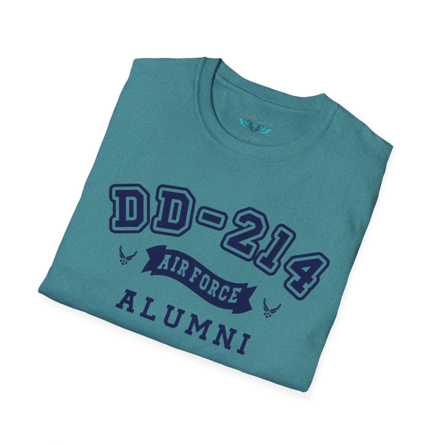 Air Force Alumni Women's Soft Style T-Shirt Letters in Navy