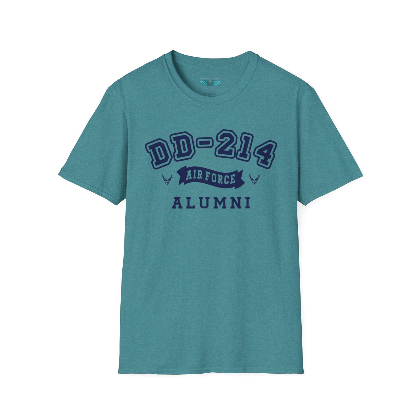 Air Force Alumni Women's Soft Style T-Shirt Letters in Navy