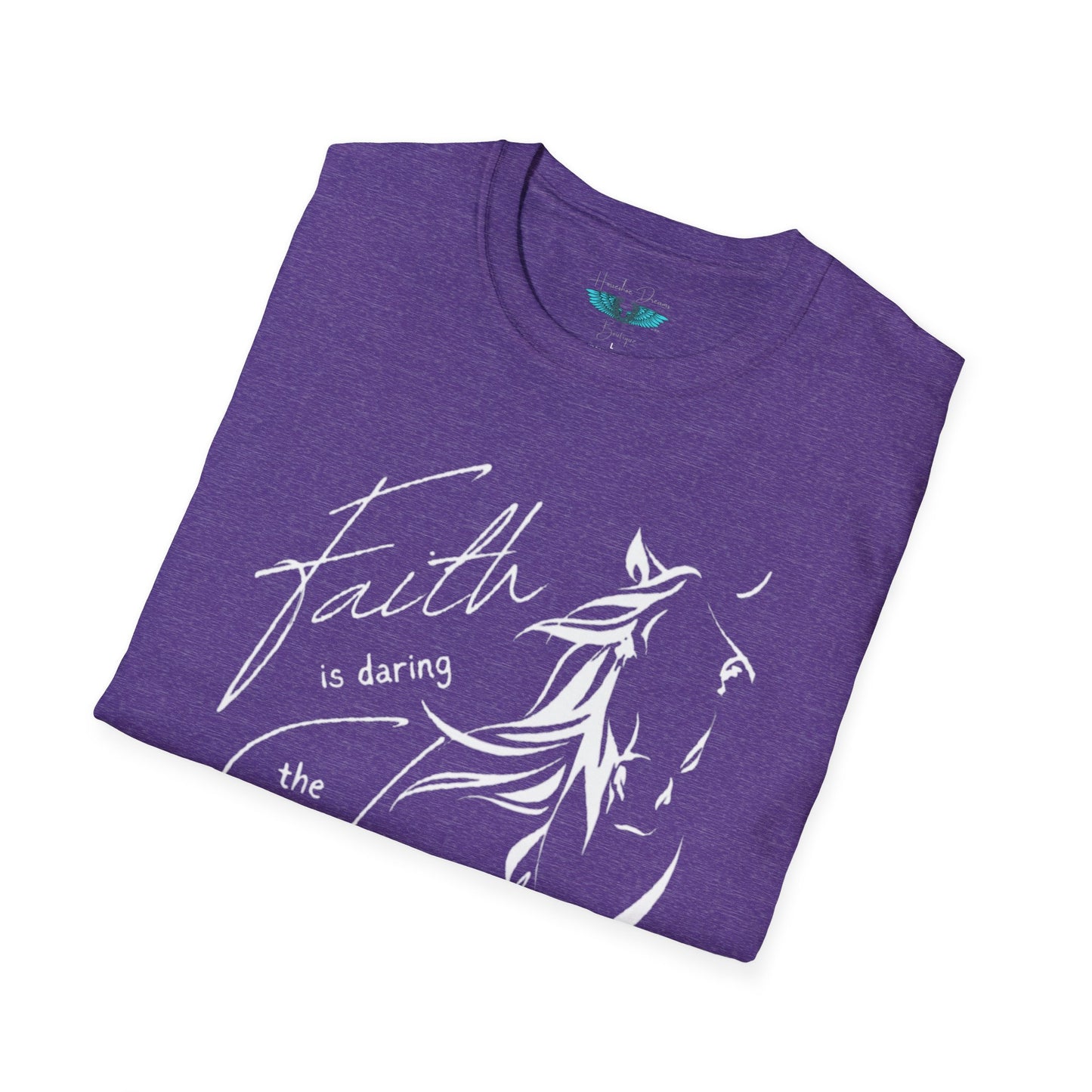 Faith and Horses in White Unisex Softstyle T-Shirt