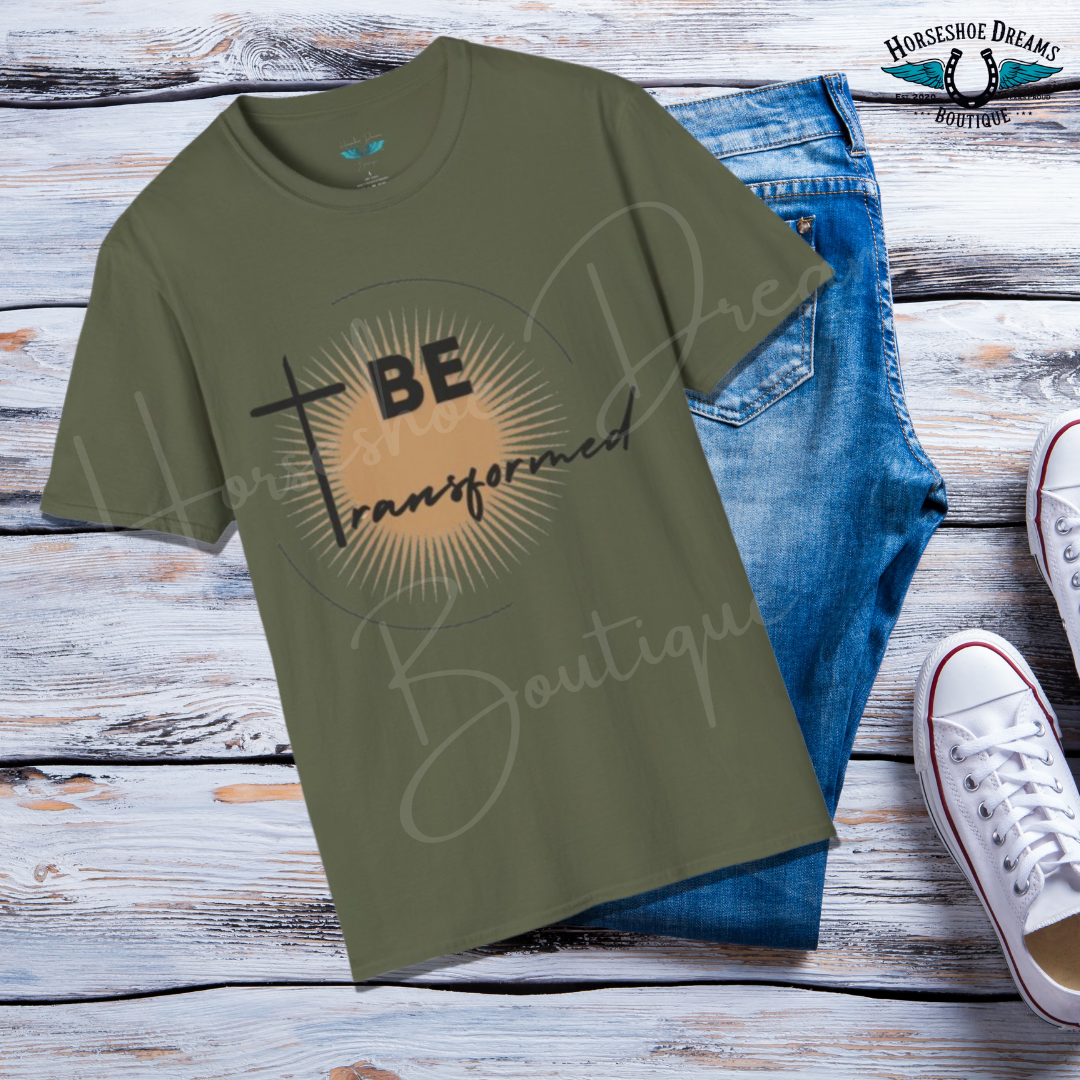 Be Transformed Women's Faith Based Graphic Tee