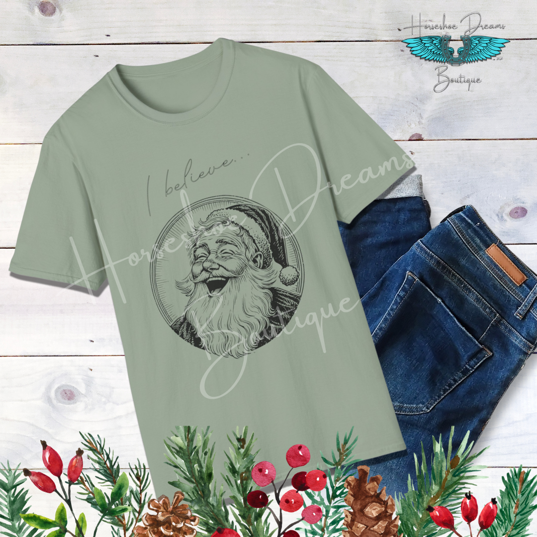I Believe In Santa Unisex Softstyle Graphic Tee