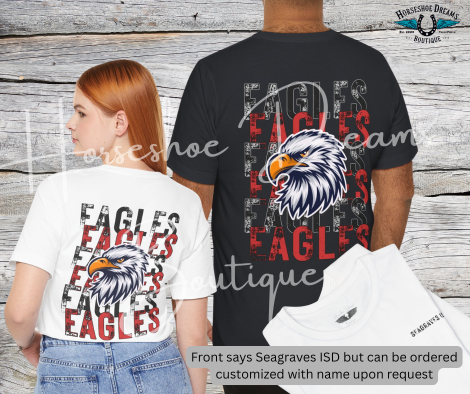 Seagraves Eagles Rustic Tee - Game Day wear, School spirit, Teacher gift