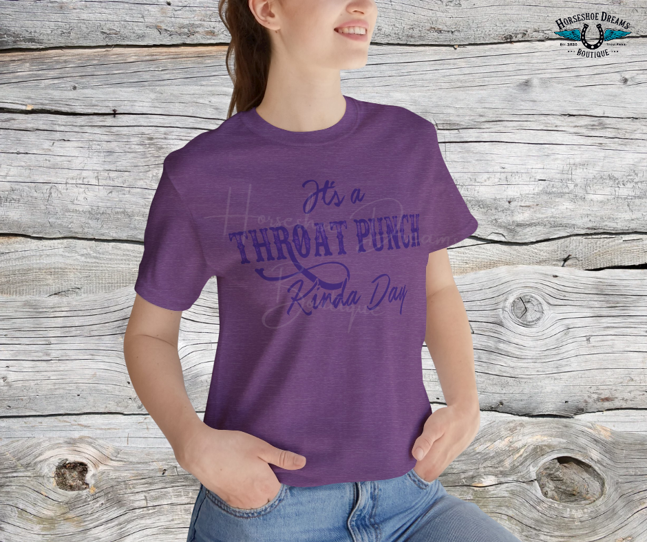 Throat Punch Kinda Day - Unisex Jersey Short Sleeve Tee