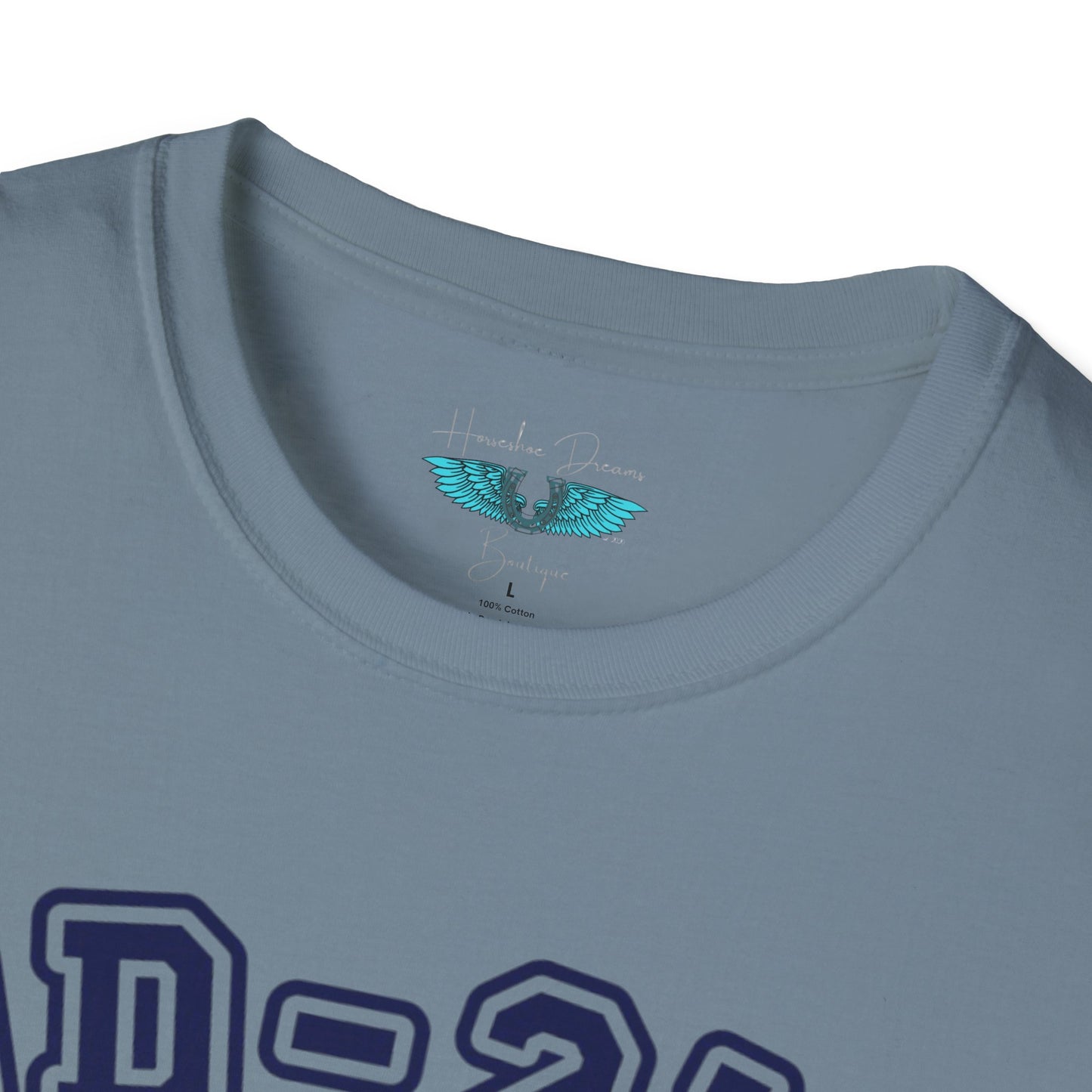 Air Force Alumni Women's Soft Style T-Shirt Letters in Navy
