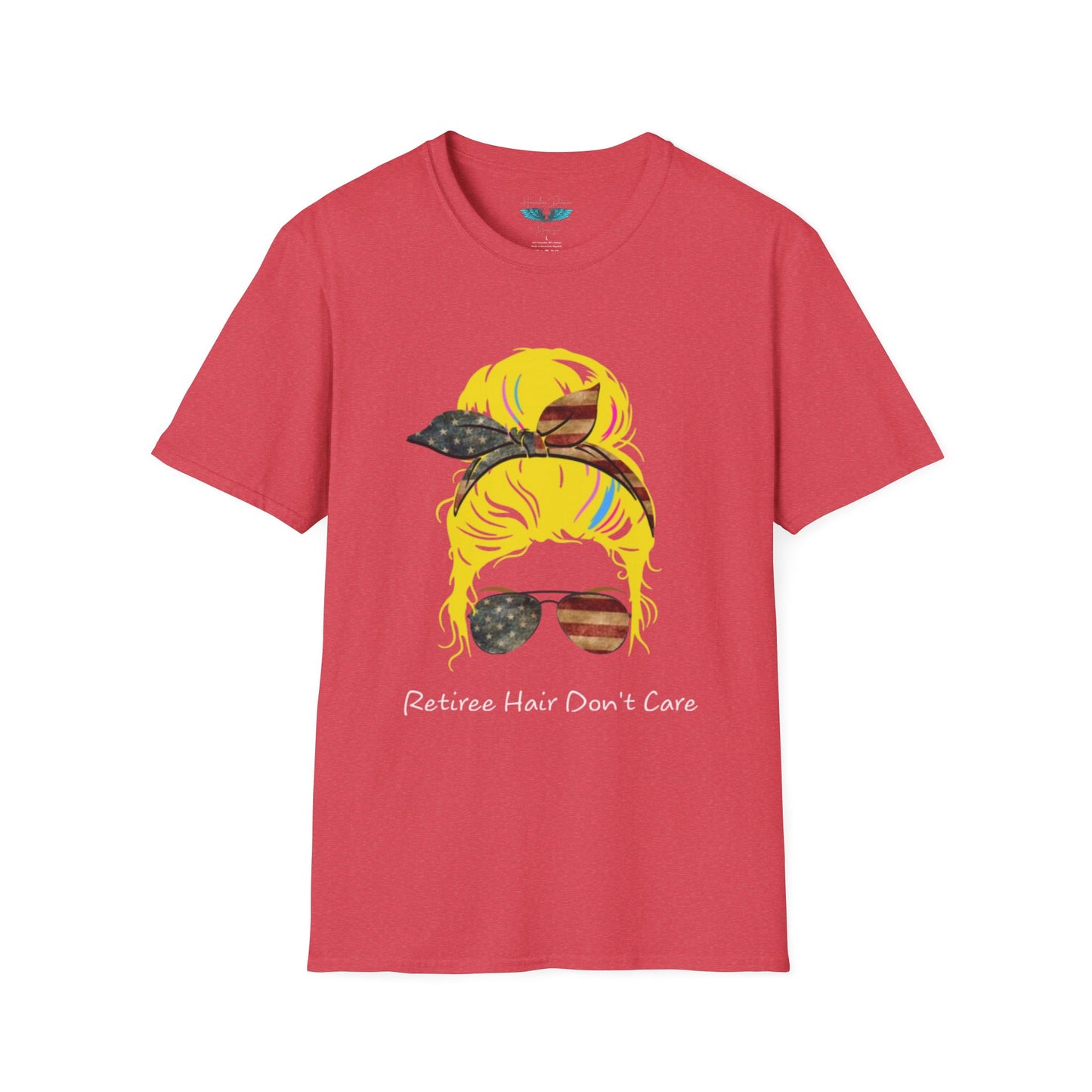 Retiree Hair Don't Care - Military Airforce - Soft Style Women's Graphic Tee