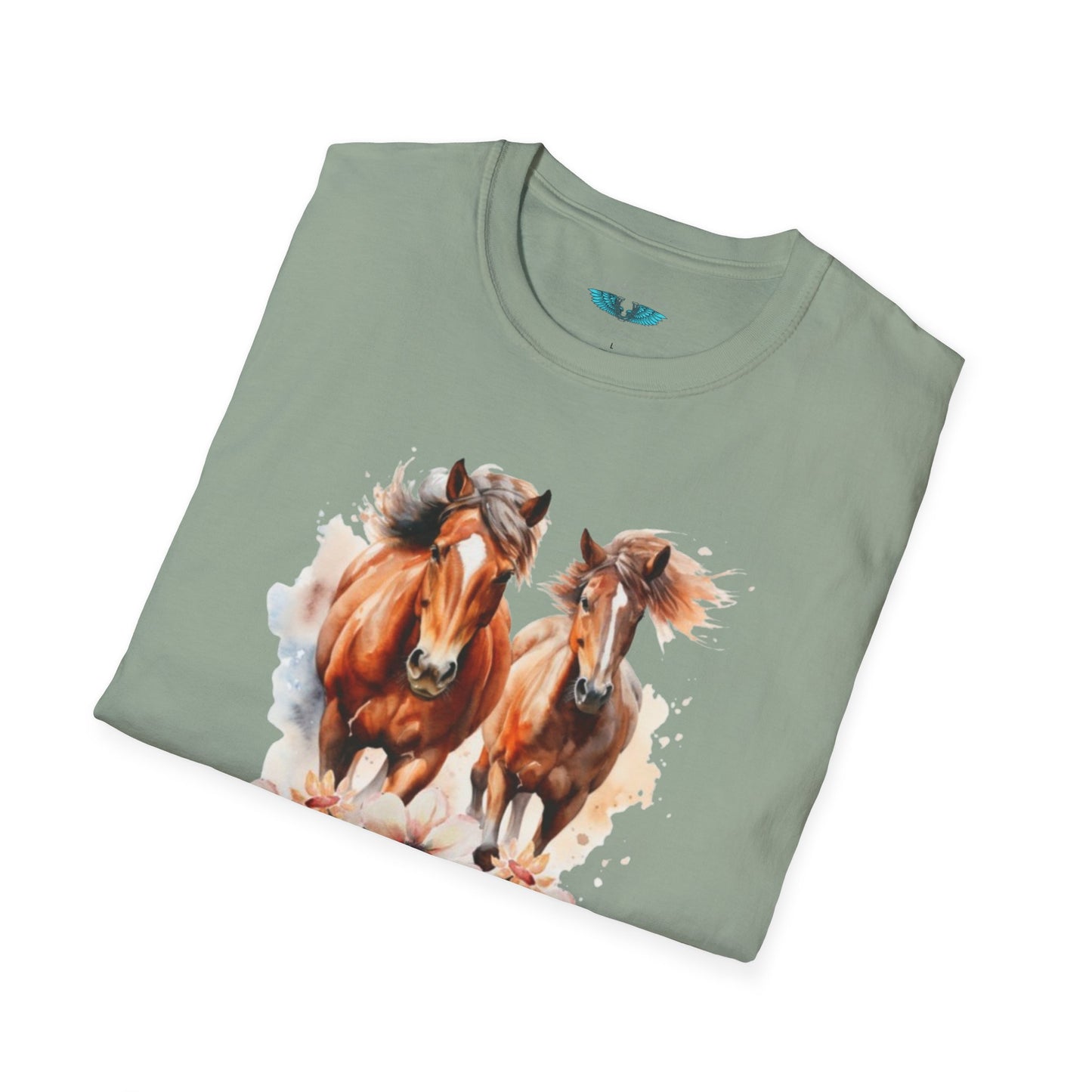 My Happy Place - Horses and Wildflowers Graphic Tee