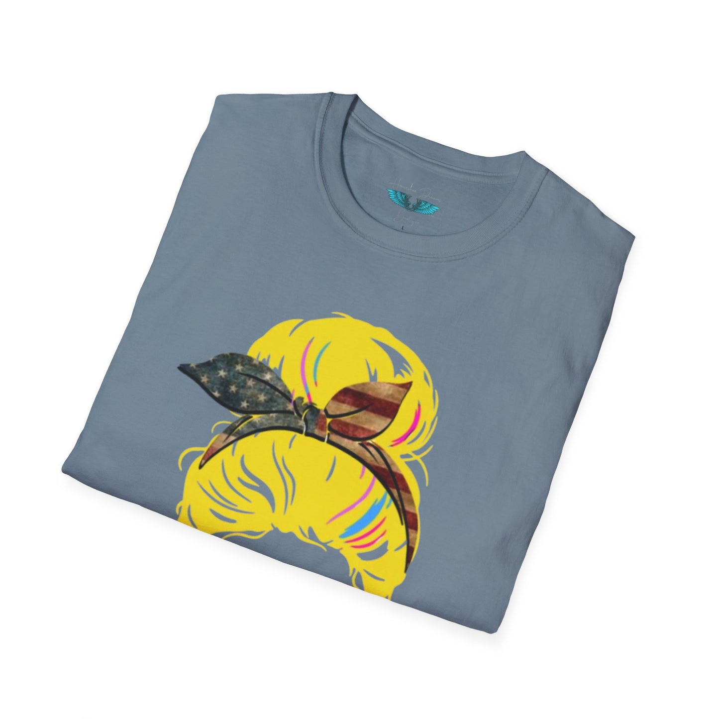 Retiree Hair Don't Care - Military Airforce - Women Soft Style Graphic Tee