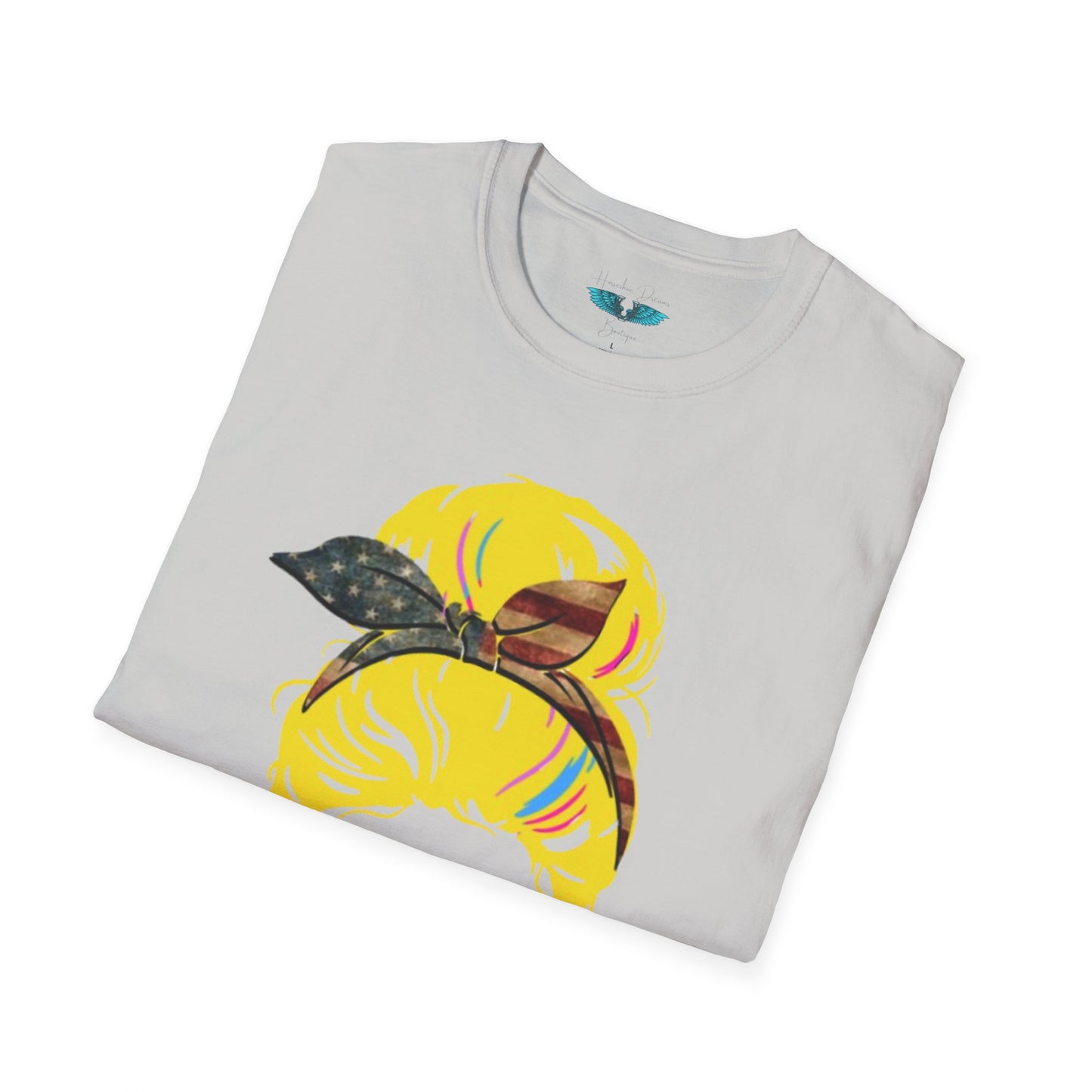 Retiree Hair Don't Care - Military Airforce - Women Soft Style Graphic Tee