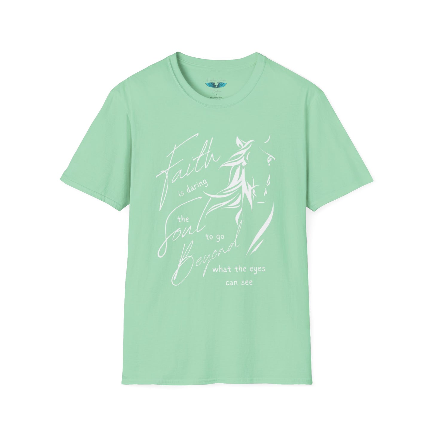 Faith and Horses in White Unisex Softstyle T-Shirt