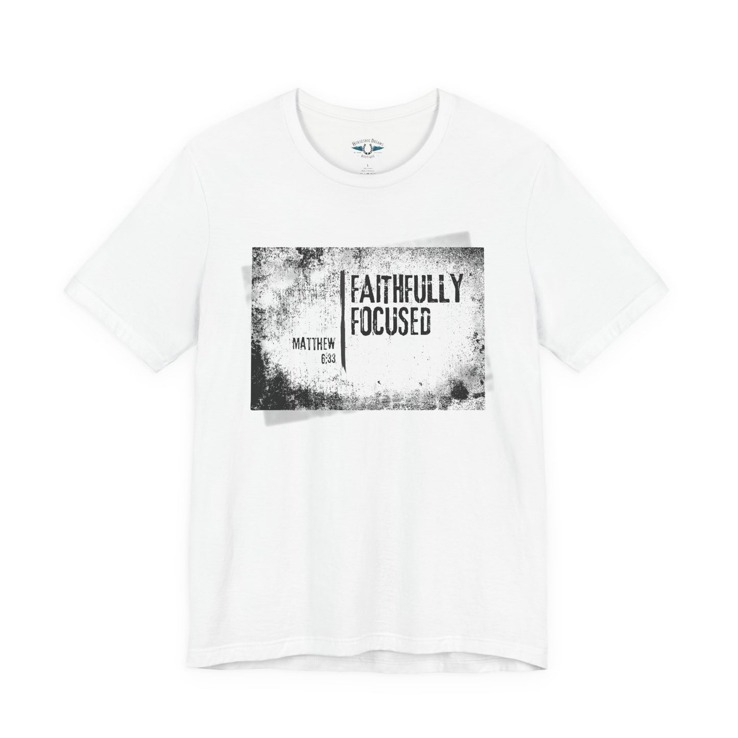 Faithfully Focused Tee - Unisex graphic tee, bible verse, Matthew 6:33, faith based gift
