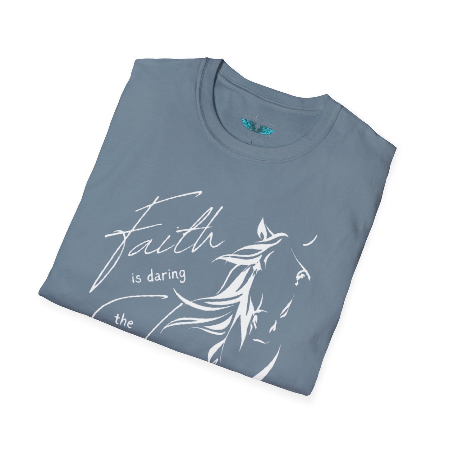 Faith and Horses in White Unisex Softstyle T-Shirt