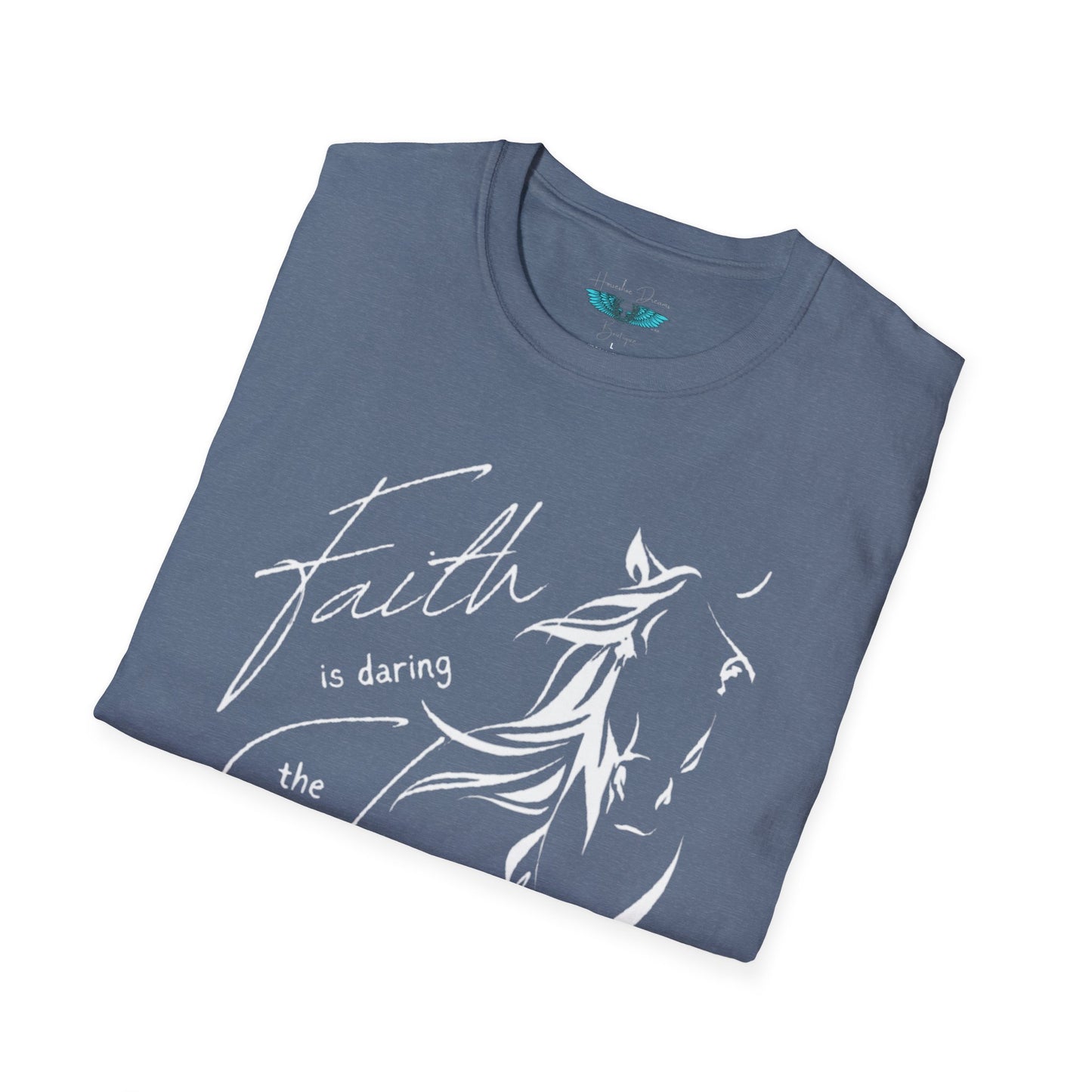 Faith and Horses in White Unisex Softstyle T-Shirt