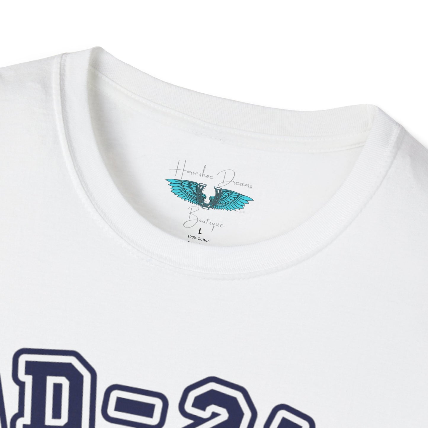 Air Force Alumni Women's Soft Style T-Shirt Letters in Navy