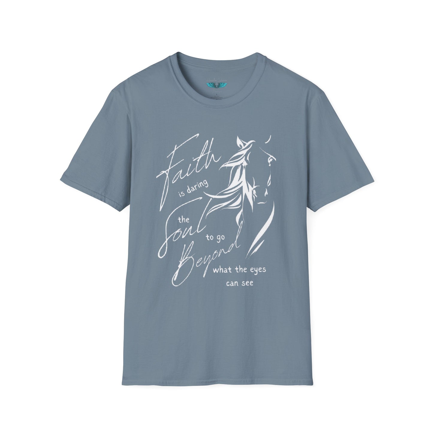 Faith and Horses in White Unisex Softstyle T-Shirt