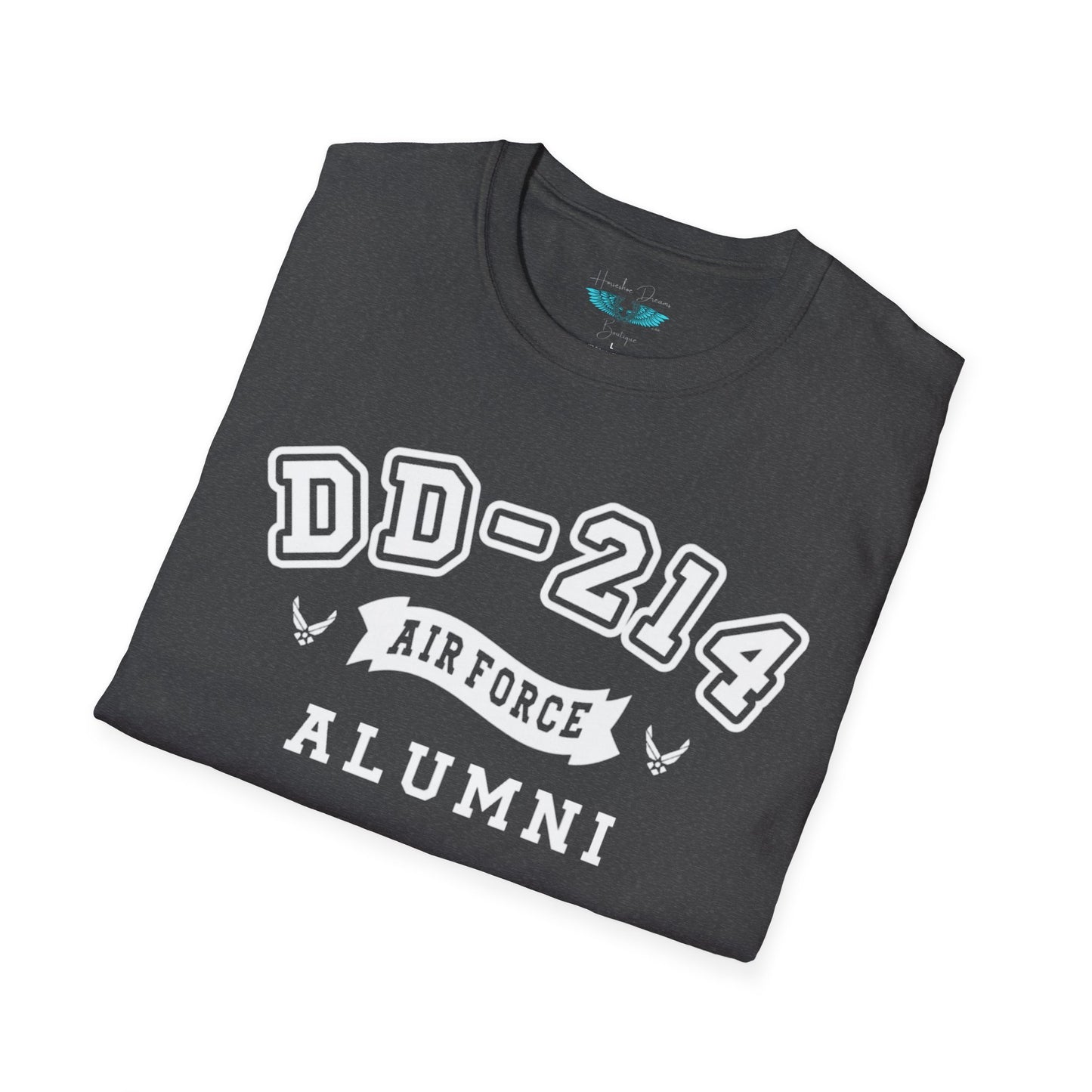 Airforce Alumni Women's Softstyle T-Shirt - Retired Graphic Tee White Text