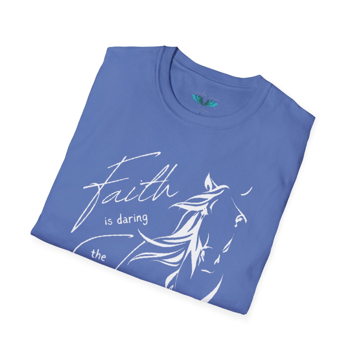 Faith and Horses in White Unisex Softstyle T-Shirt