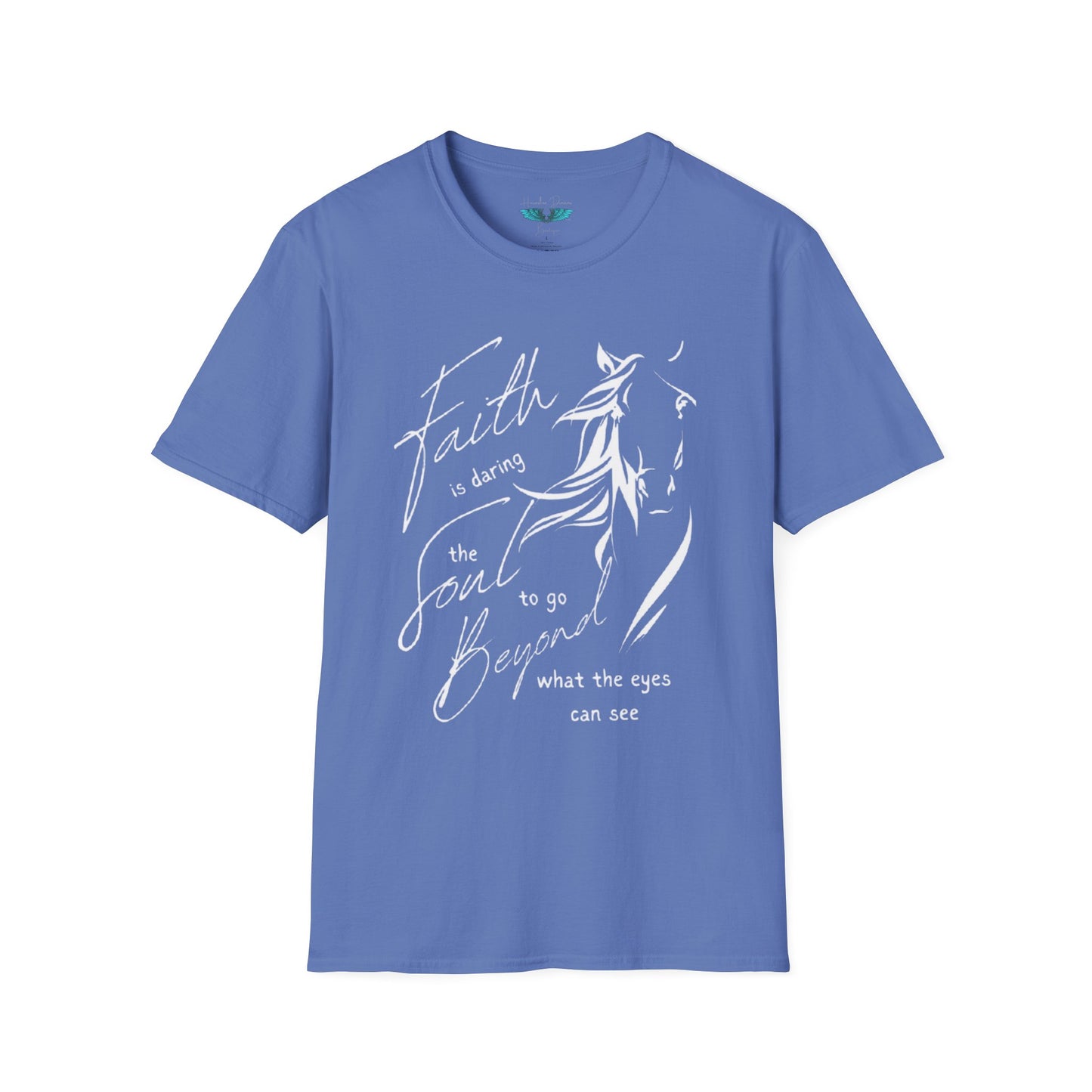 Faith and Horses in White Unisex Softstyle T-Shirt