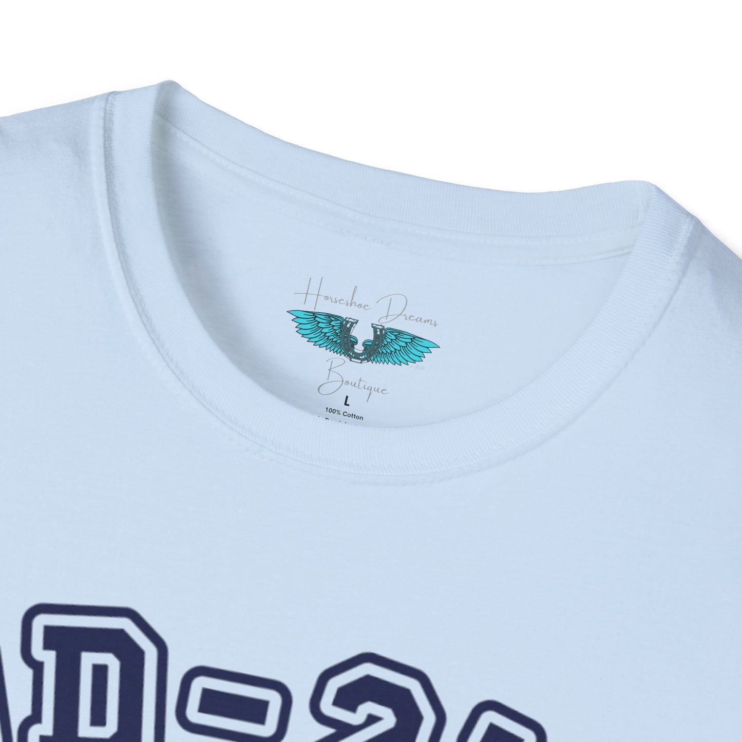 Air Force Alumni Women's Soft Style T-Shirt Letters in Navy