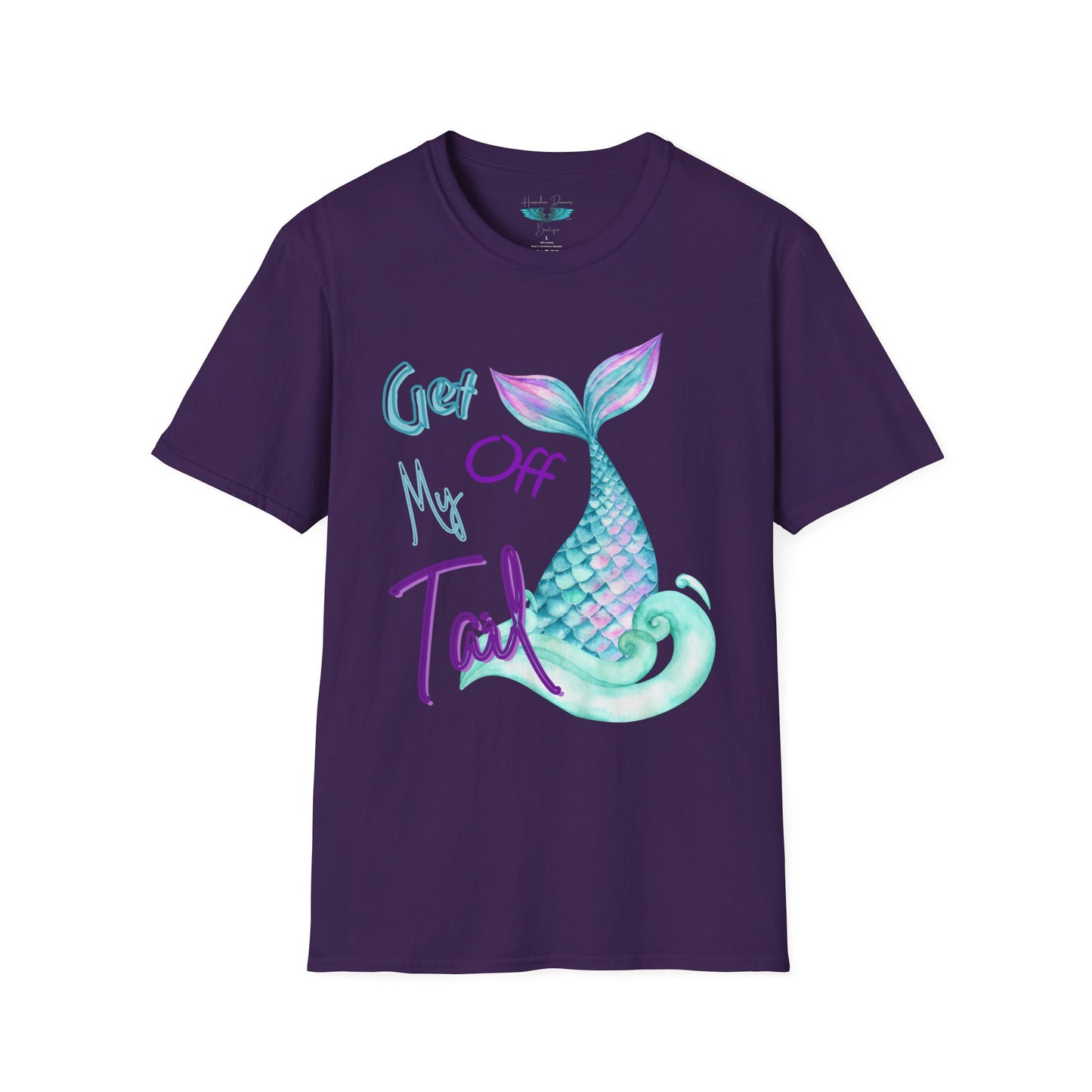 Get Off My Tail - Mermaid Tail Unisex Softstyle Graphic Tee