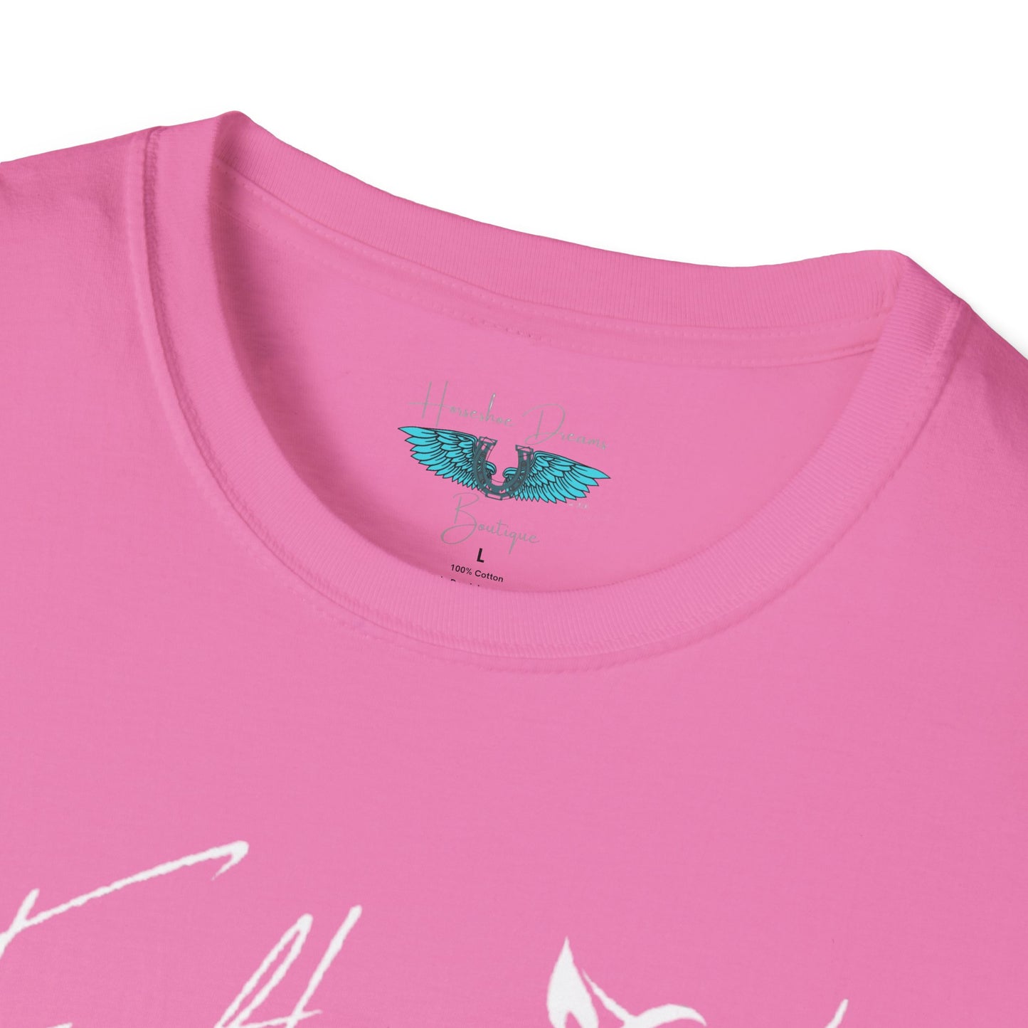 Faith and Horses in White Unisex Softstyle T-Shirt