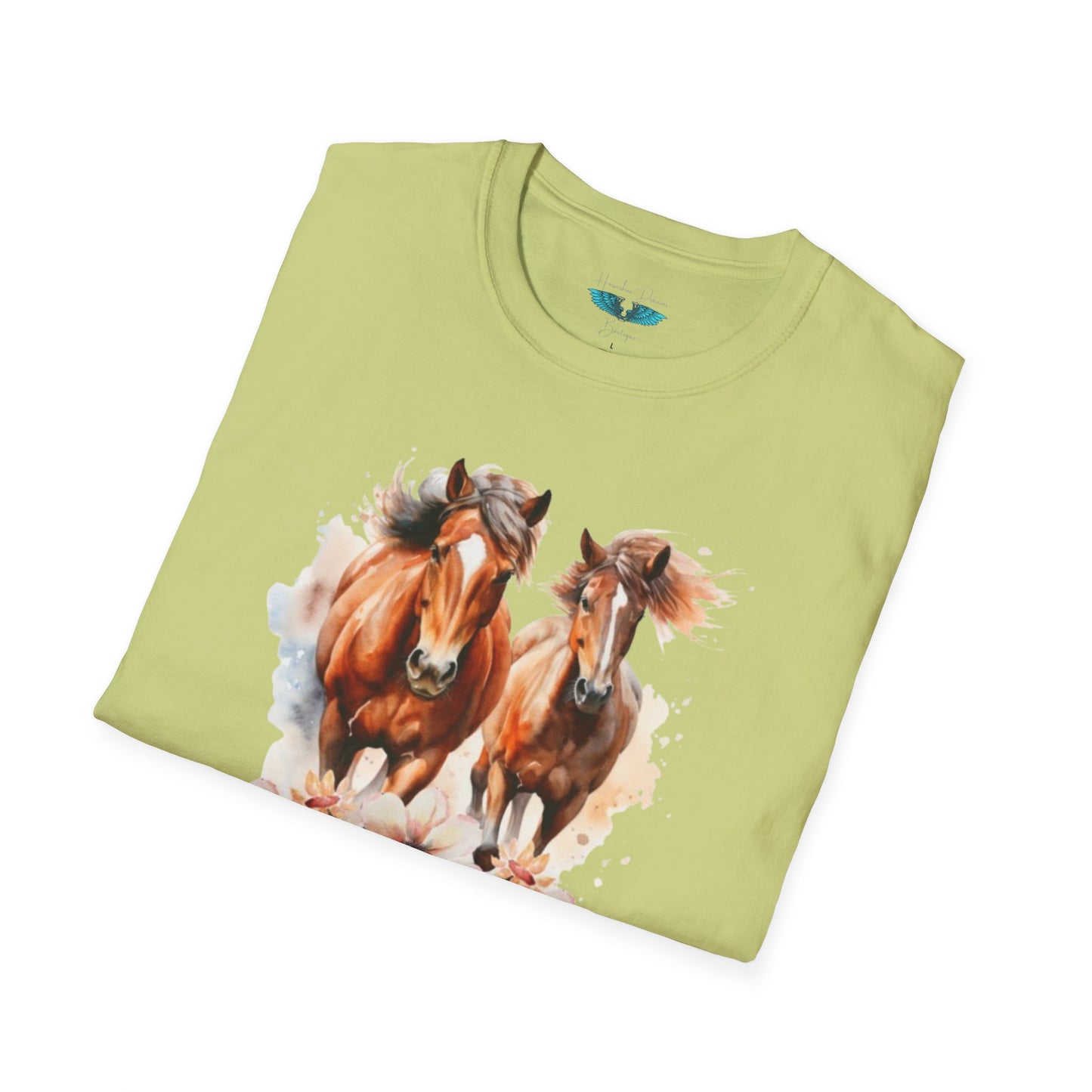 My Happy Place - Horses and Wildflowers Graphic Tee