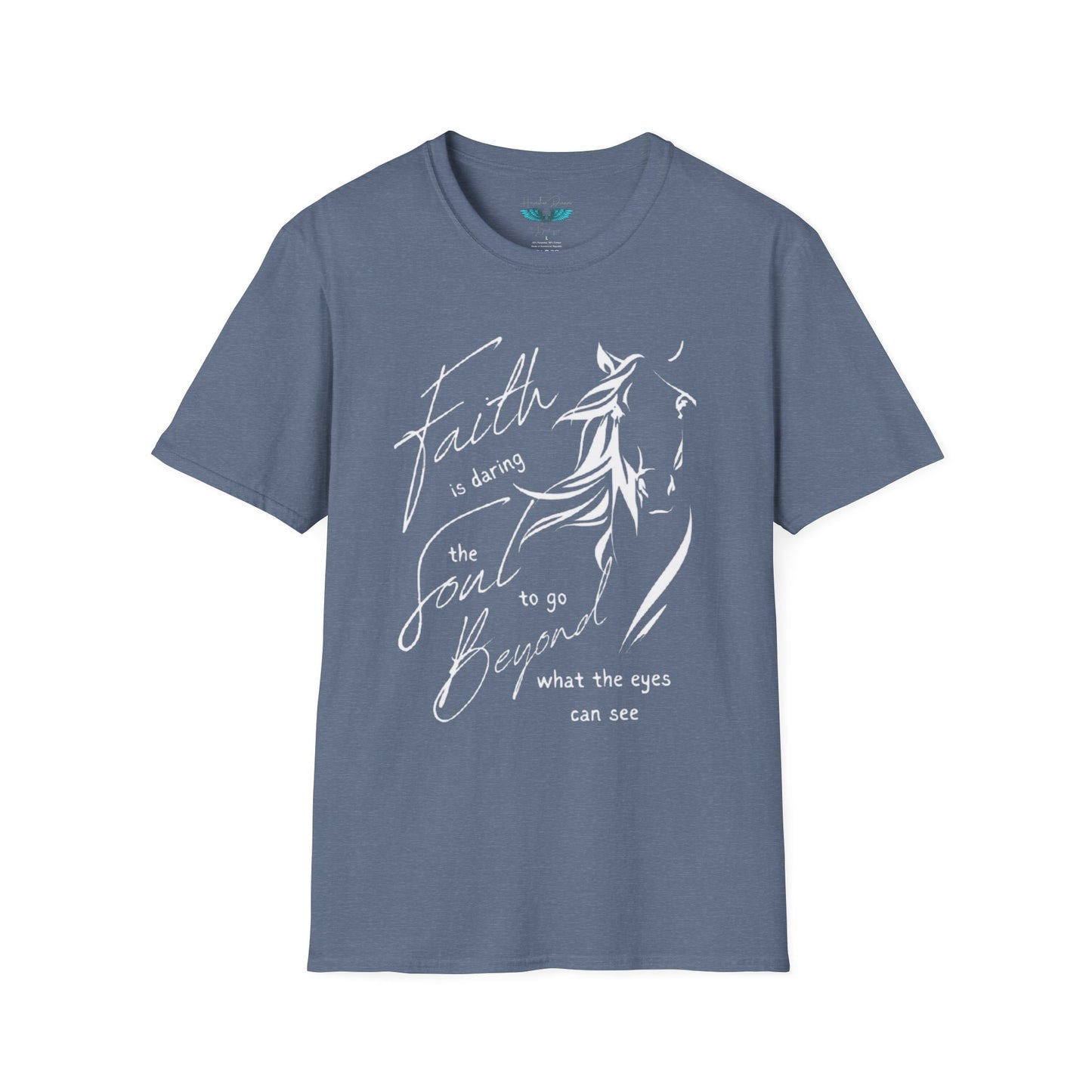 Faith and Horses in White Unisex Softstyle T-Shirt