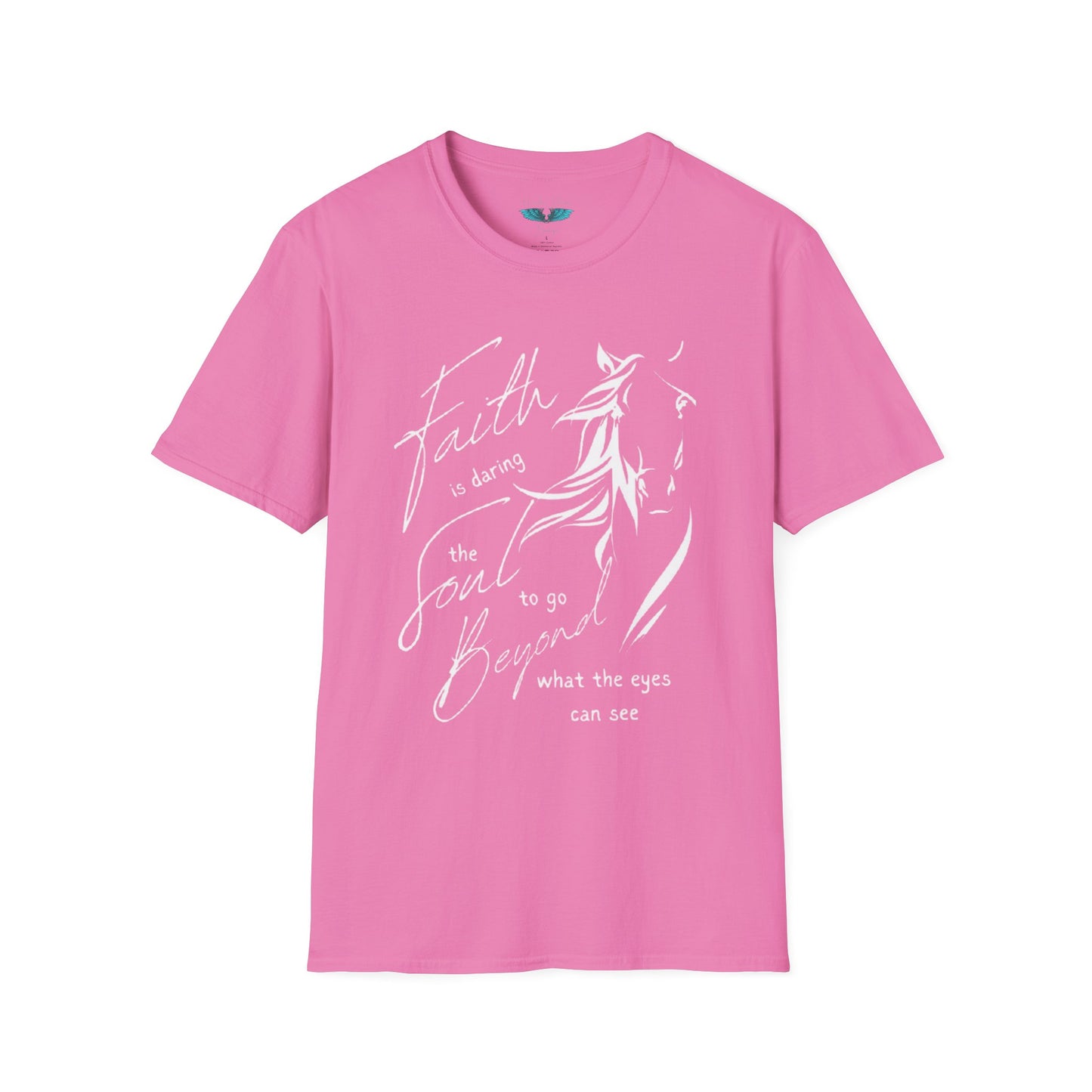 Faith and Horses in White Unisex Softstyle T-Shirt