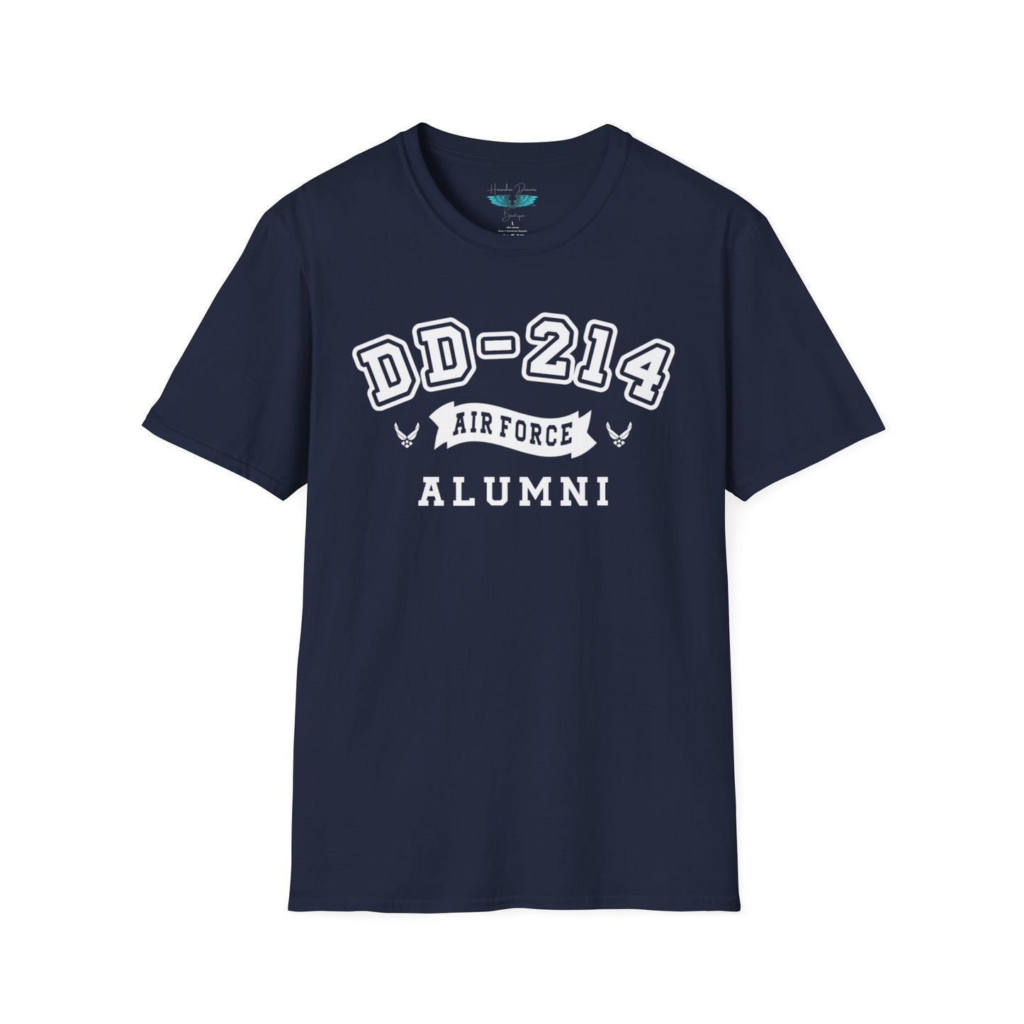 Airforce Alumni Women's Softstyle T-Shirt - Retired Graphic Tee White Text