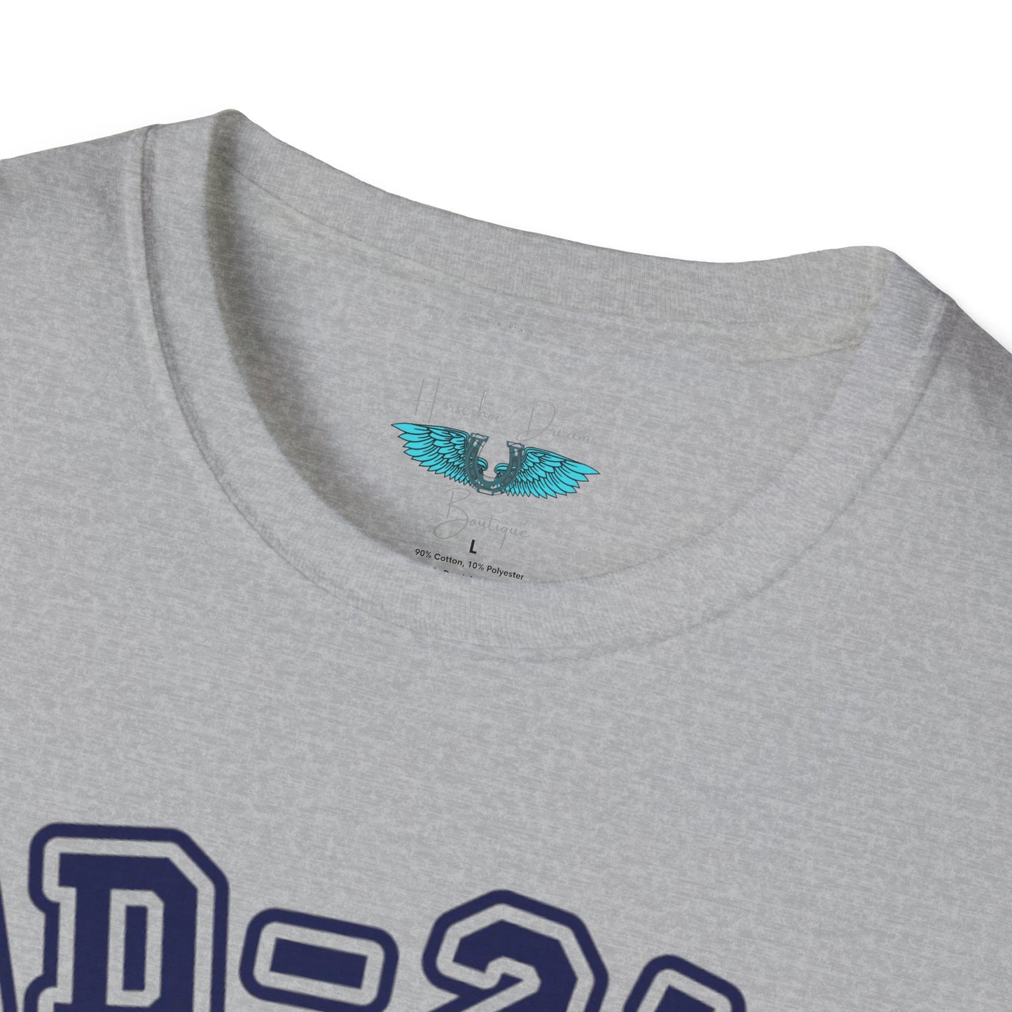 Air Force Alumni Women's Soft Style T-Shirt Letters in Navy