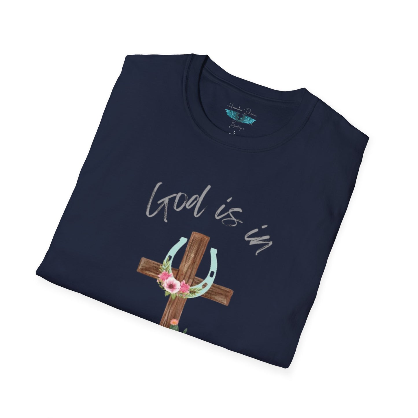 God Is In My Story Women's Unisex Softstyle Faith based Graphic T-Shirt