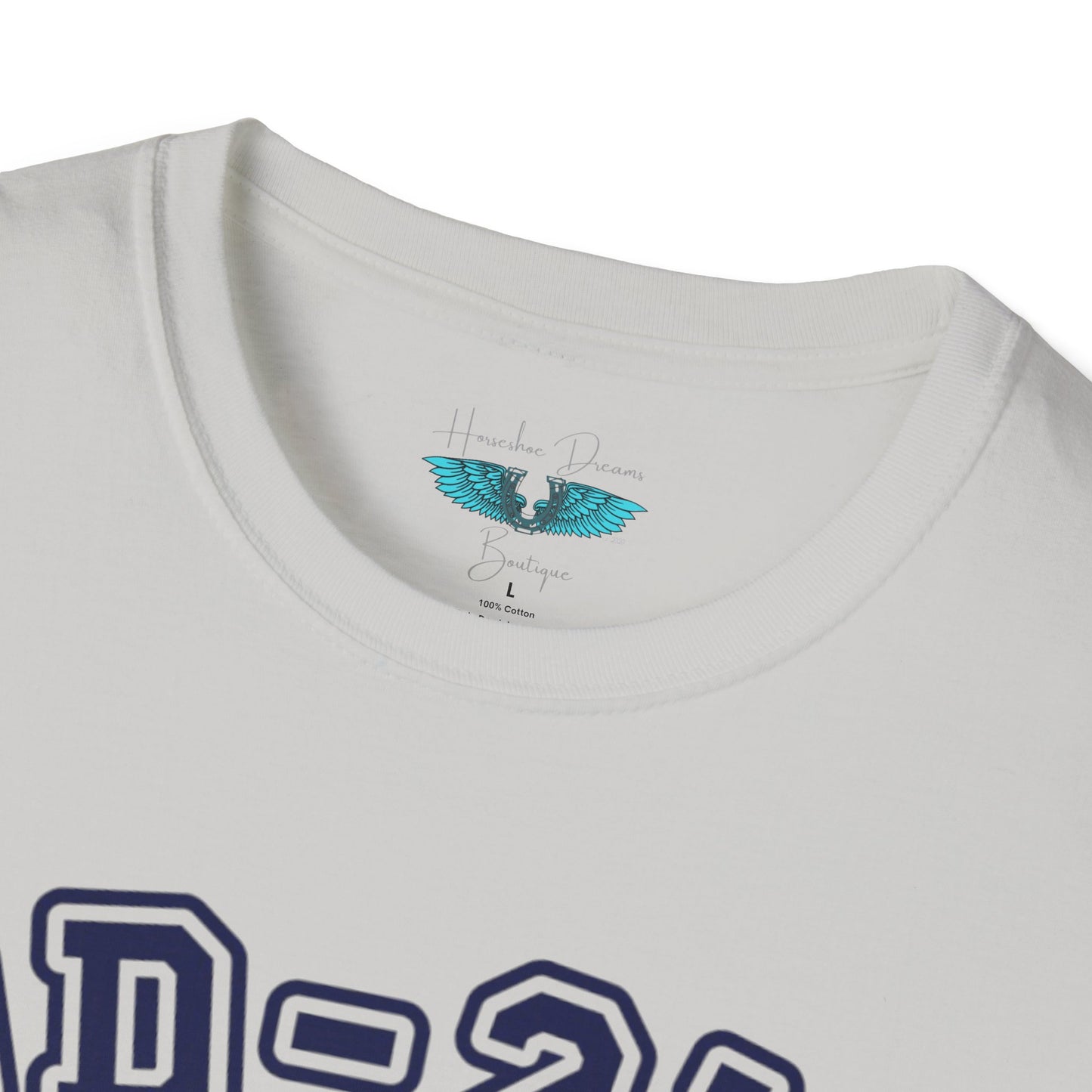 Air Force Alumni Women's Soft Style T-Shirt Letters in Navy