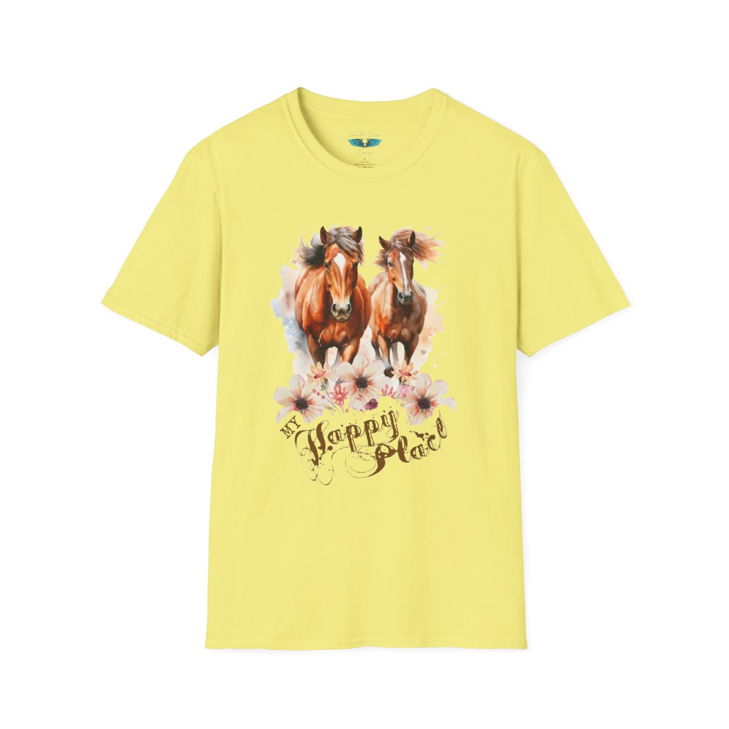 My Happy Place - Horses and Wildflowers Graphic Tee
