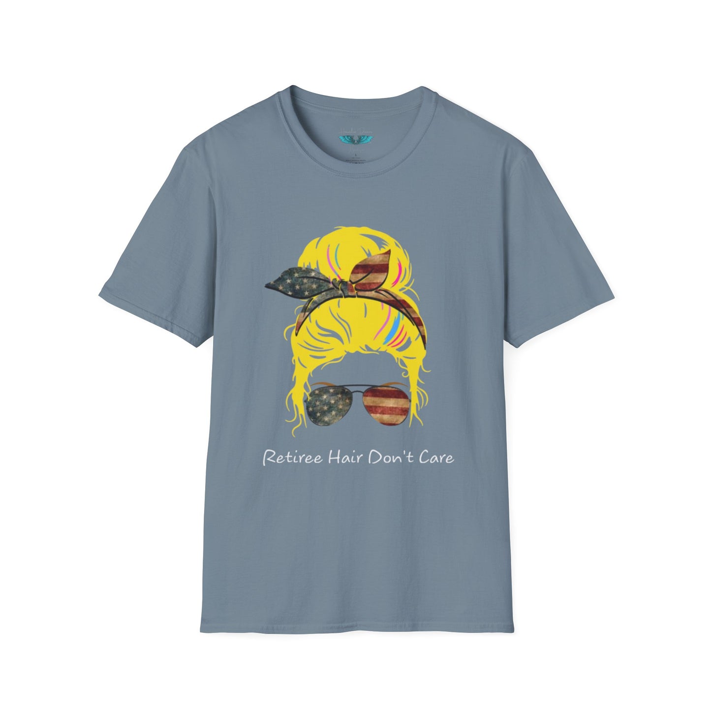 Retiree Hair Don't Care - Military Airforce - Soft Style Women's Graphic Tee