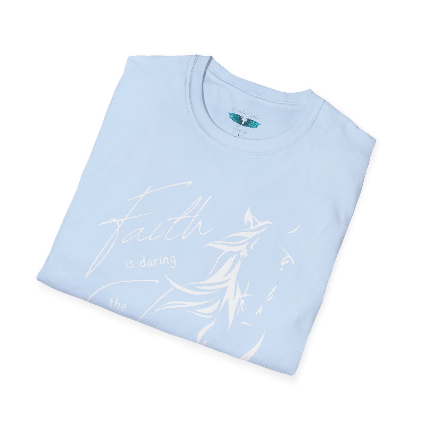 Faith and Horses in White Unisex Softstyle T-Shirt