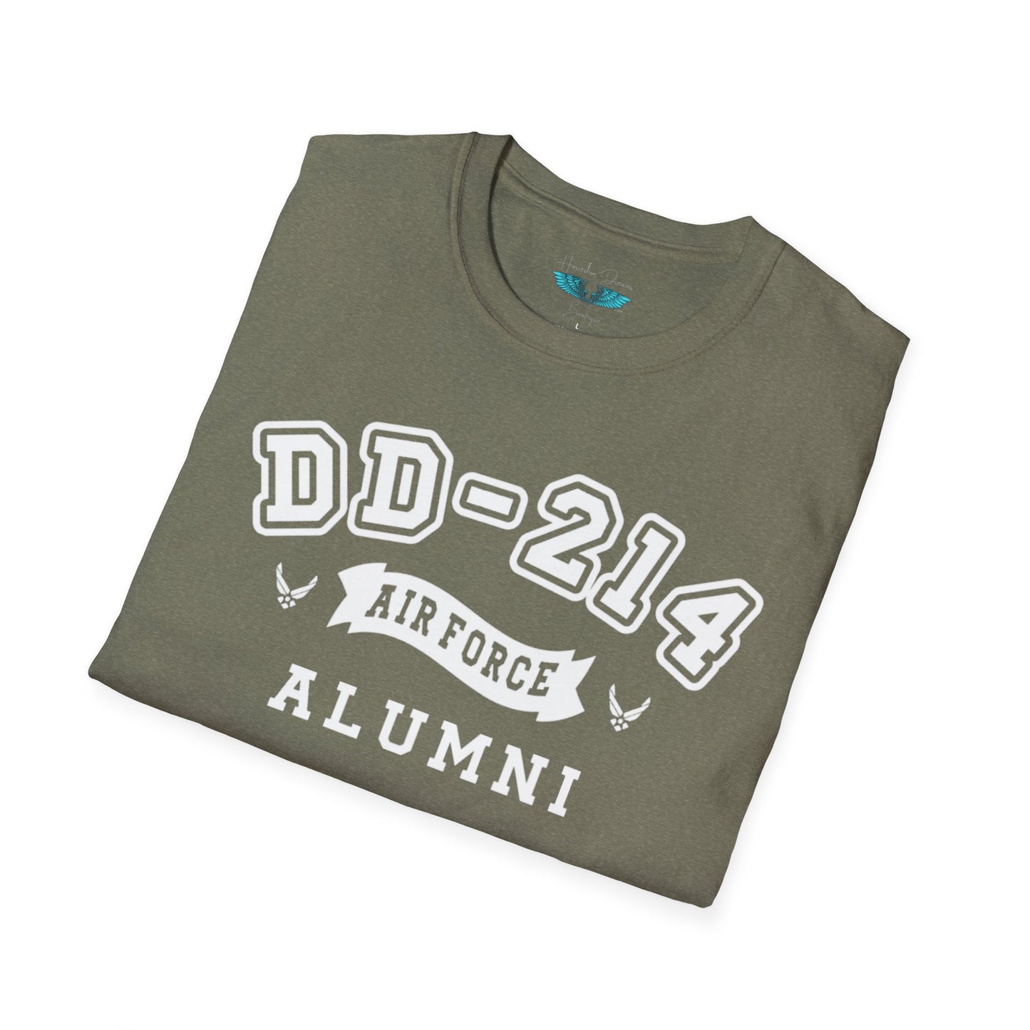 Airforce Alumni Women's Softstyle T-Shirt - Retired Graphic Tee White Text