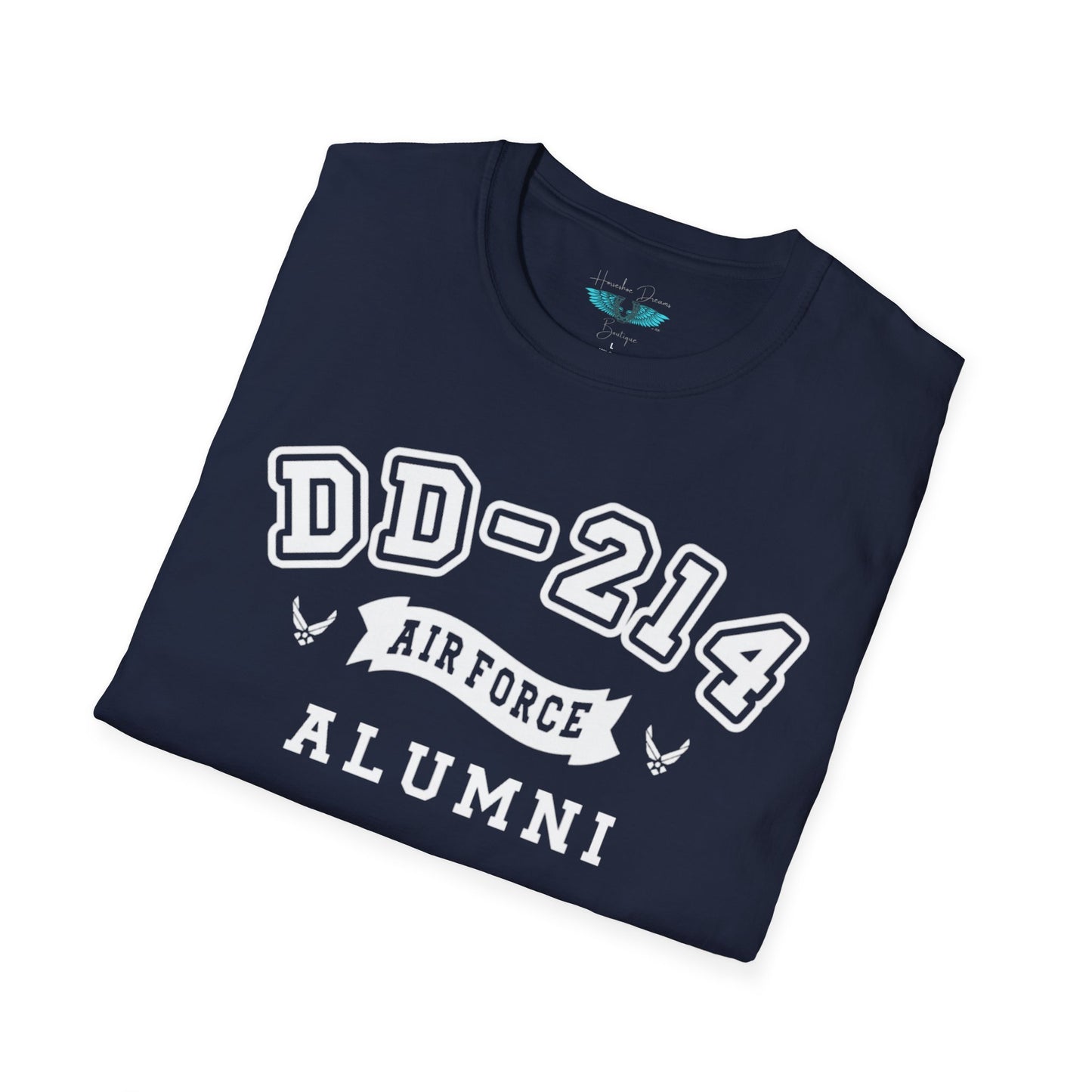 Airforce Alumni Women's Softstyle T-Shirt - Retired Graphic Tee White Text