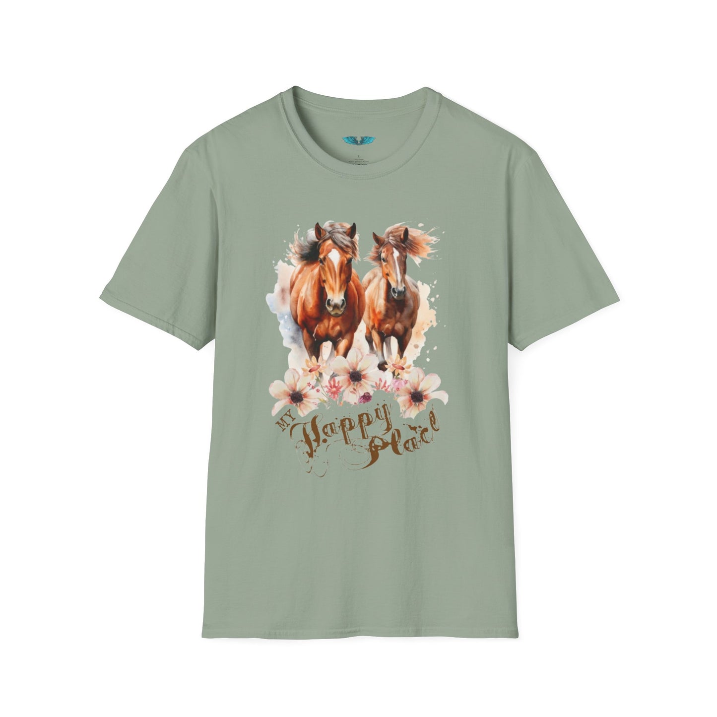 My Happy Place - Horses and Wildflowers Graphic Tee