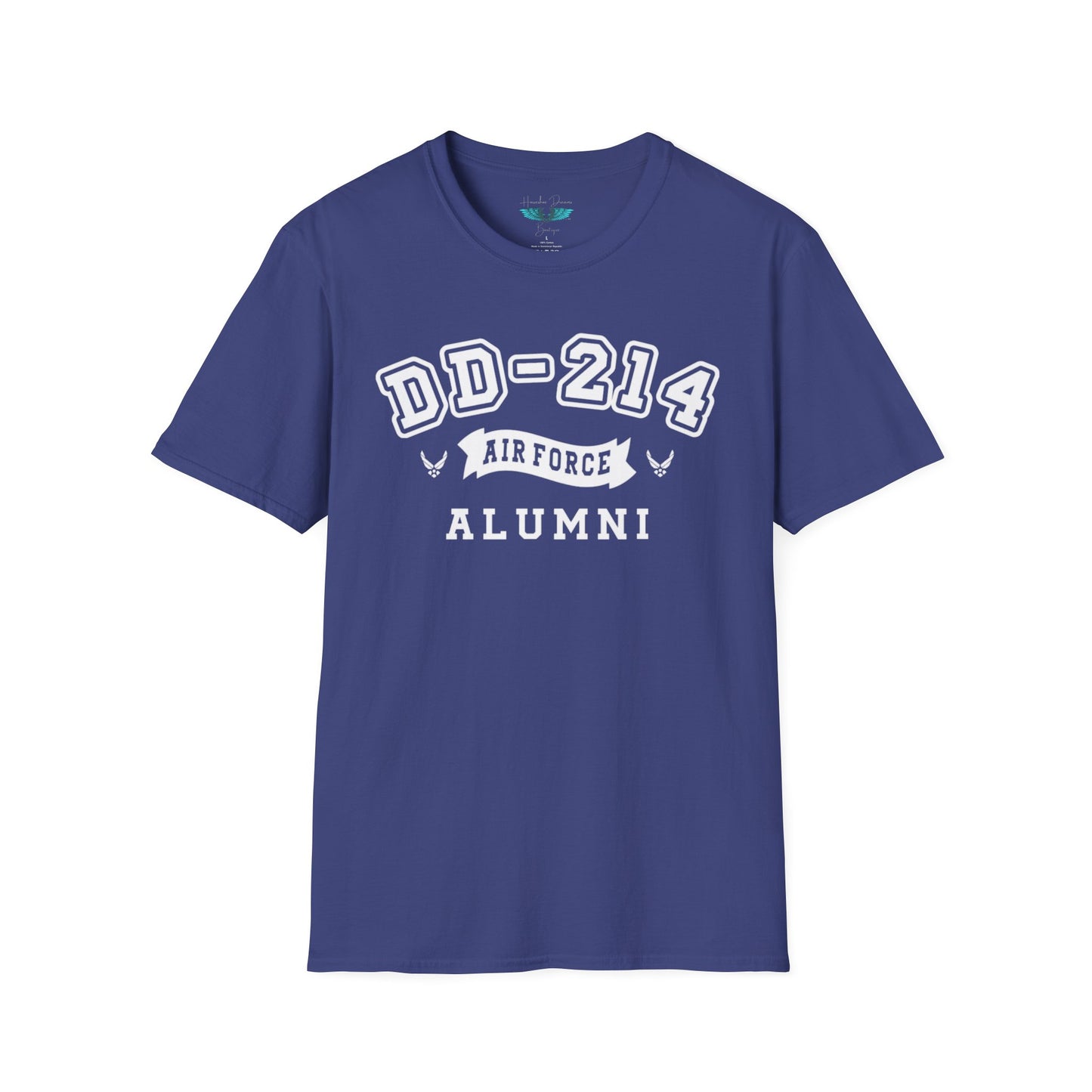 Airforce Alumni Women's Softstyle T-Shirt - Retired Graphic Tee White Text