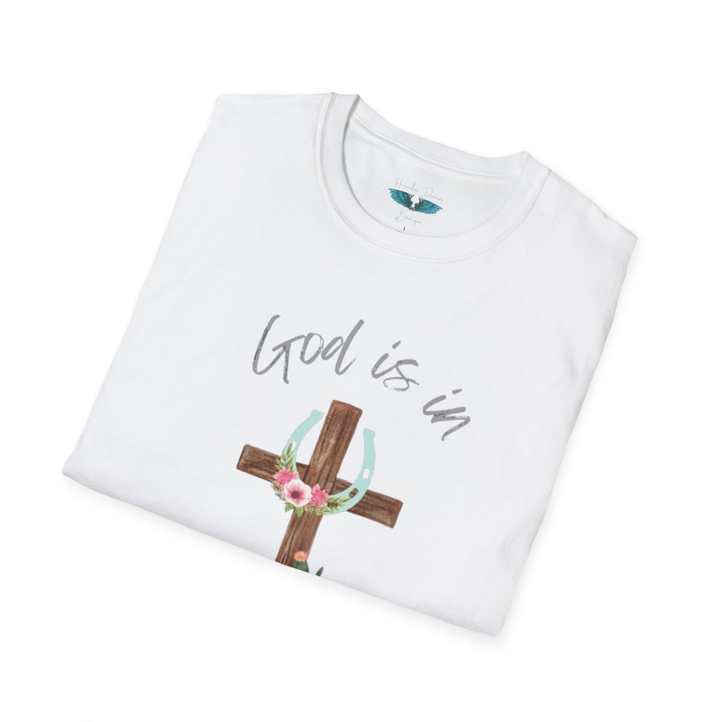 God Is In My Story Women's Unisex Softstyle Faith based Graphic T-Shirt