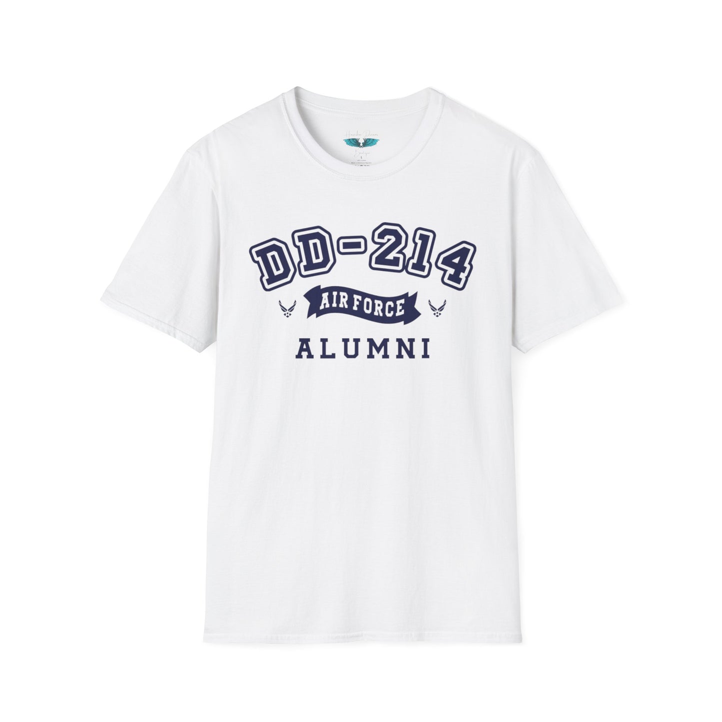 Air Force Alumni Women's Soft Style T-Shirt Letters in Navy