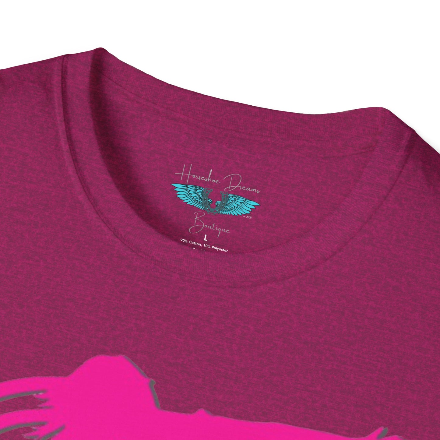 Dance Silhouette Graphic Tee in Lifted Pink Unisex Softstyle T-Shirt