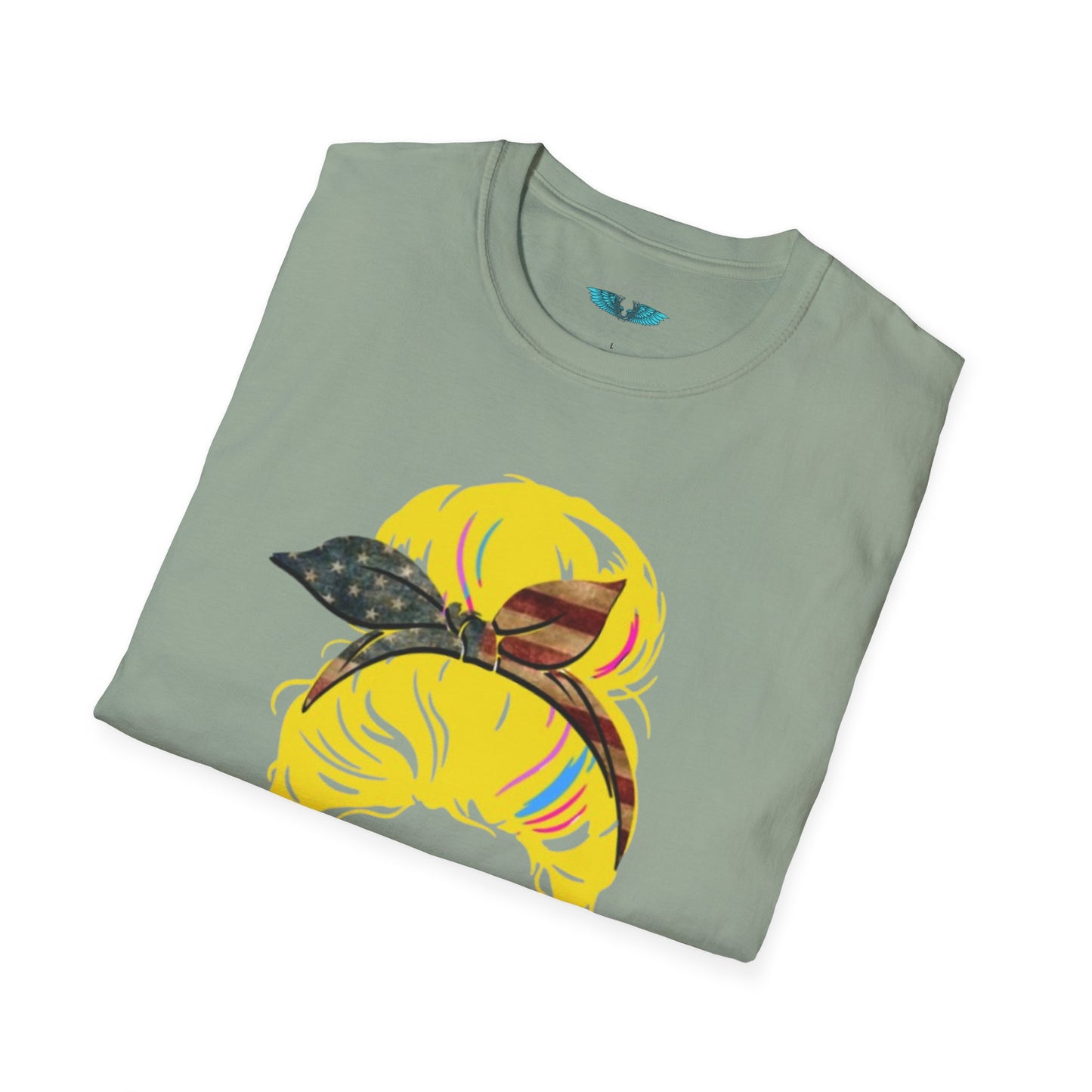 Retiree Hair Don't Care - Military Airforce - Women Soft Style Graphic Tee