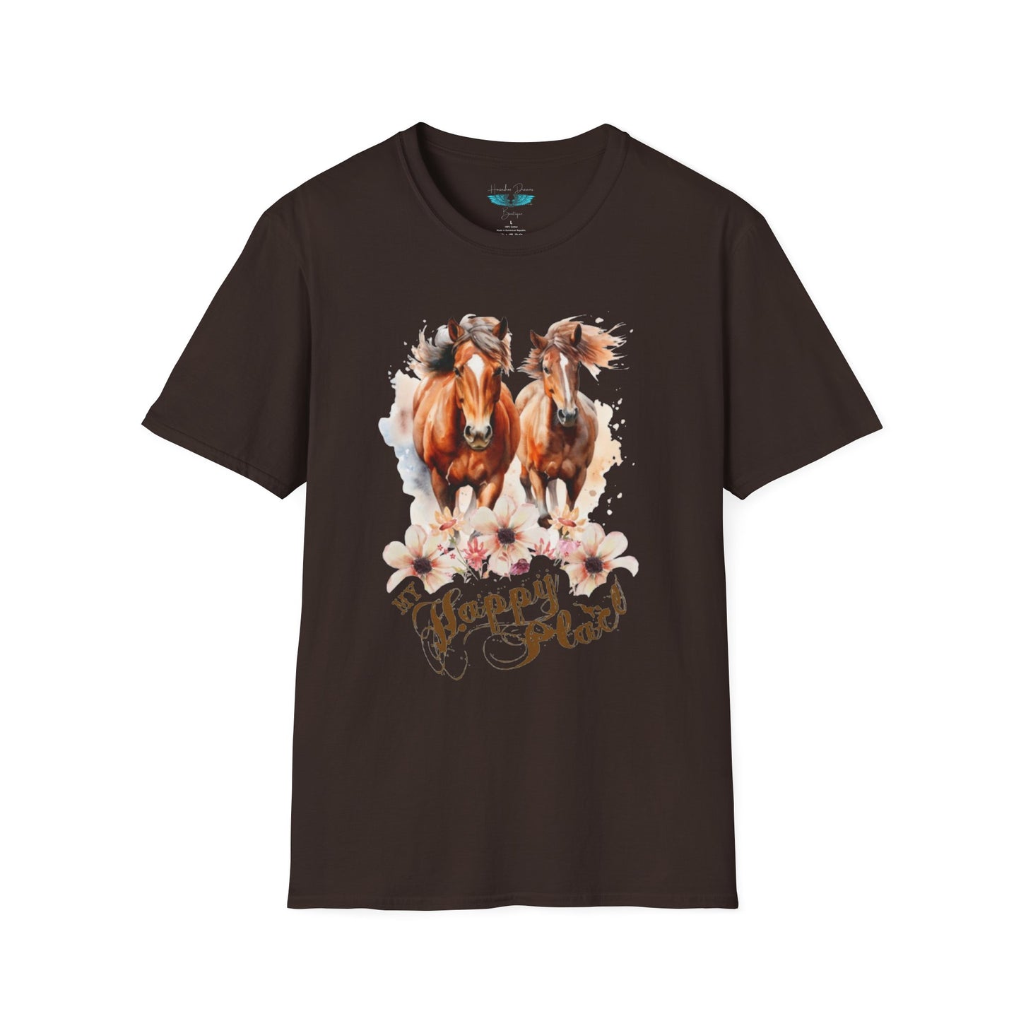My Happy Place - Horses and Wildflowers Graphic Tee