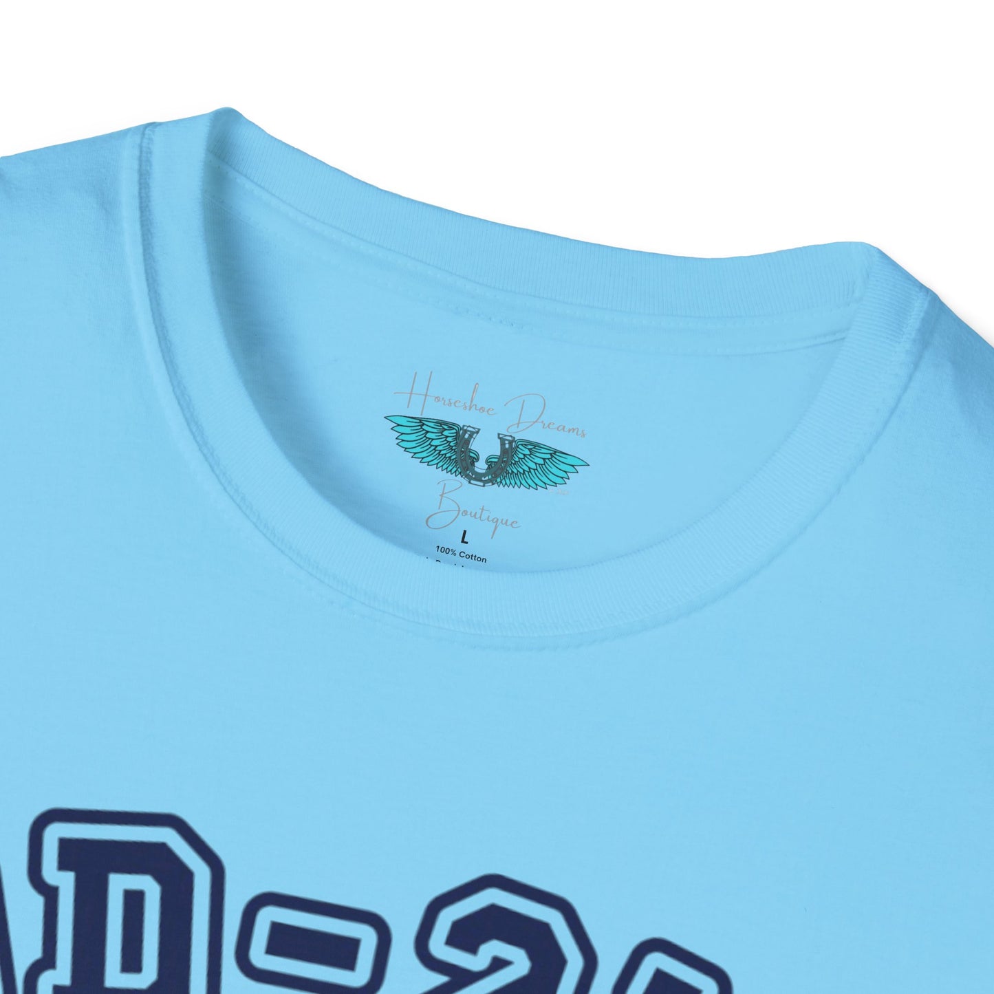 Air Force Alumni Women's Soft Style T-Shirt Letters in Navy